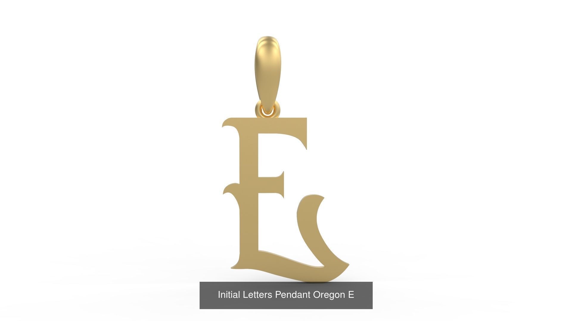 Initial Letters Pendant Alphabets Oregon 3D Model Collection_7