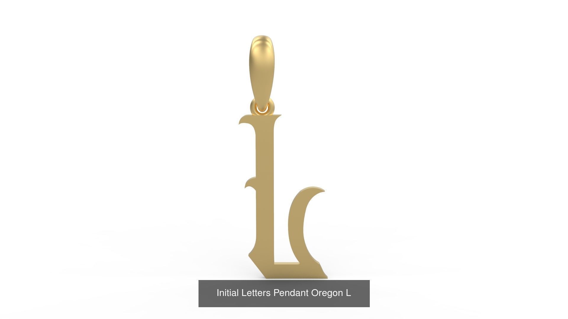 Initial Letters Pendant Alphabets Oregon 3D Model Collection_14