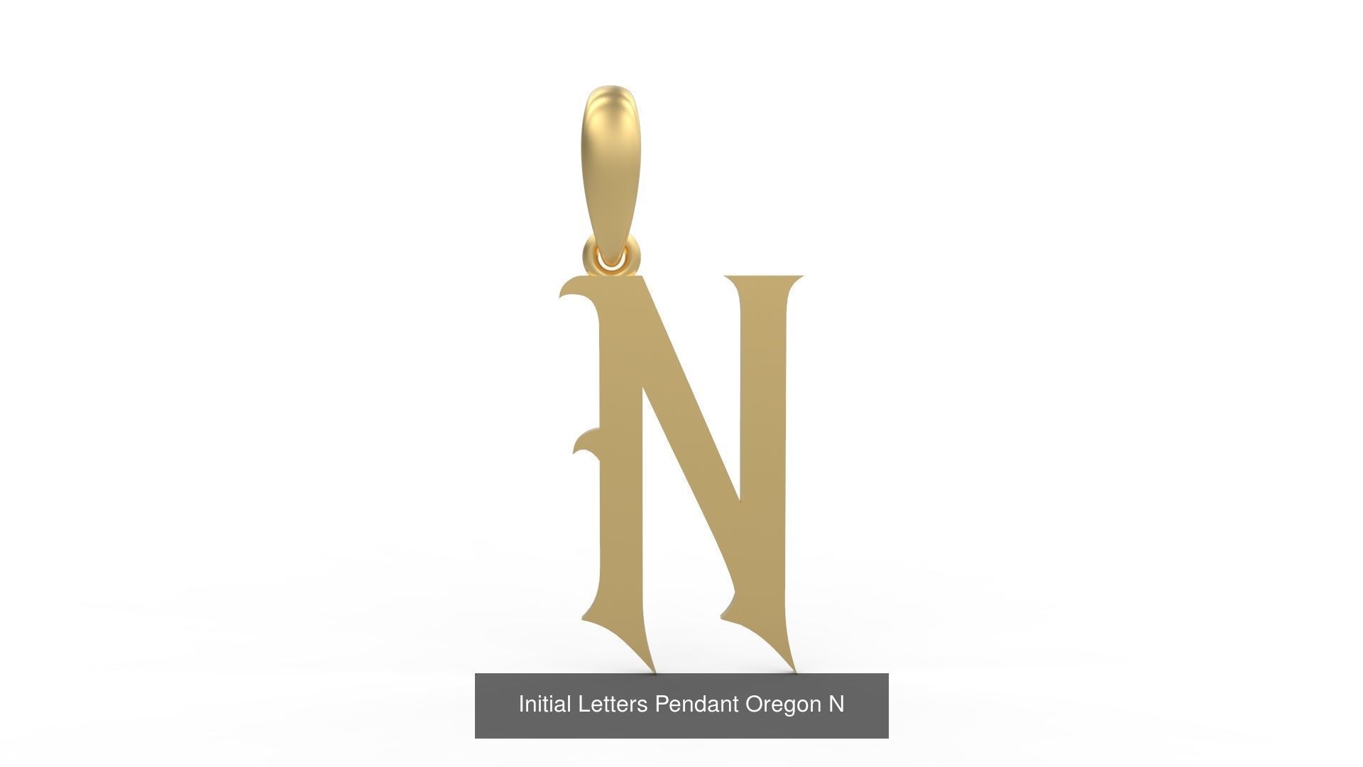Initial Letters Pendant Alphabets Oregon 3D Model Collection_16