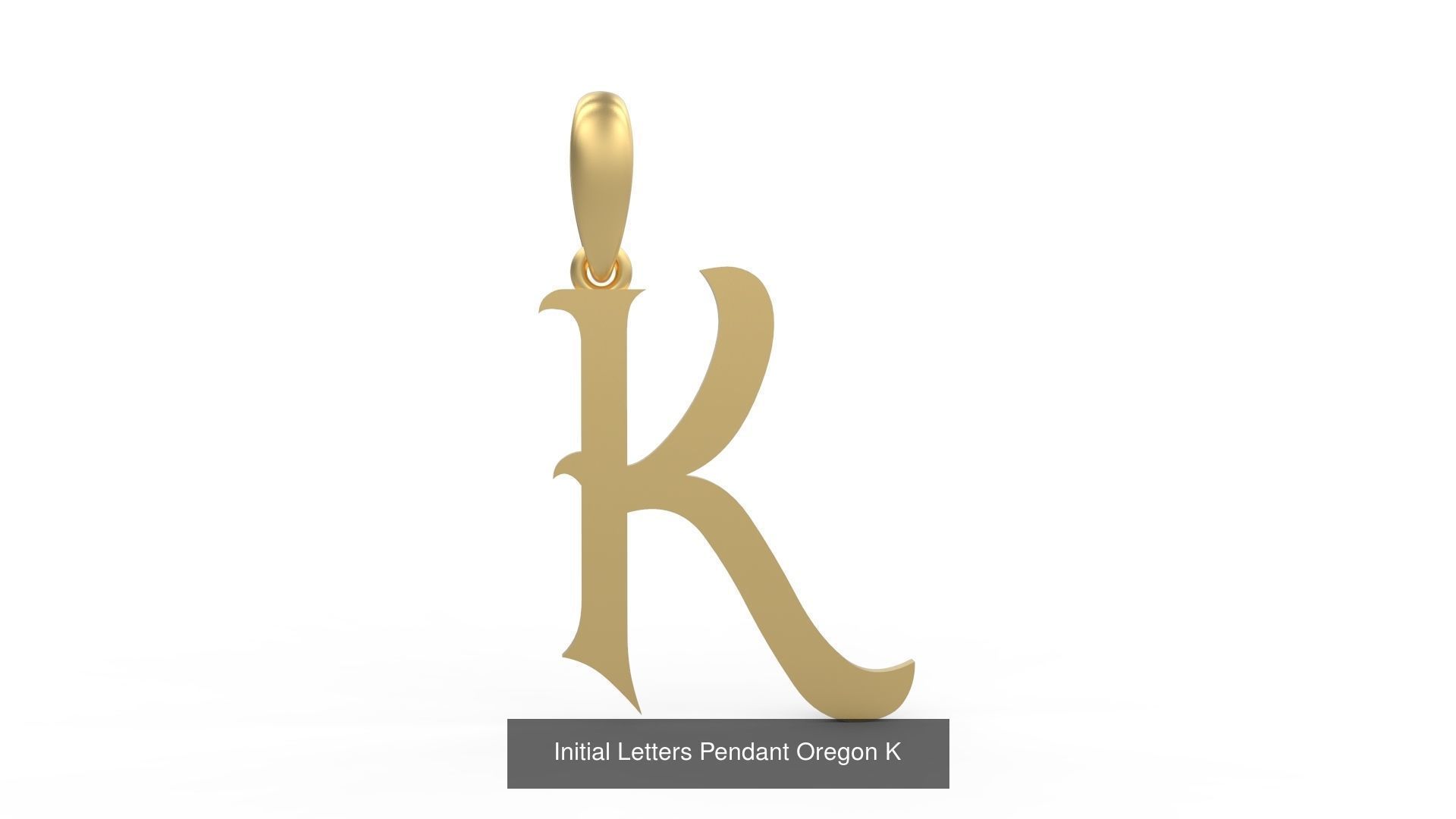 Initial Letters Pendant Alphabets Oregon 3D Model Collection_13