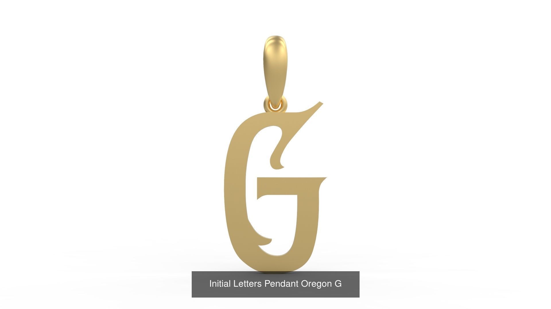 Initial Letters Pendant Alphabets Oregon 3D Model Collection_9
