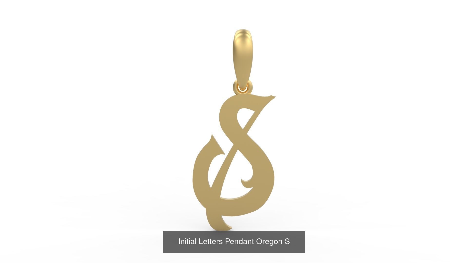 Initial Letters Pendant Alphabets Oregon 3D Model Collection_21