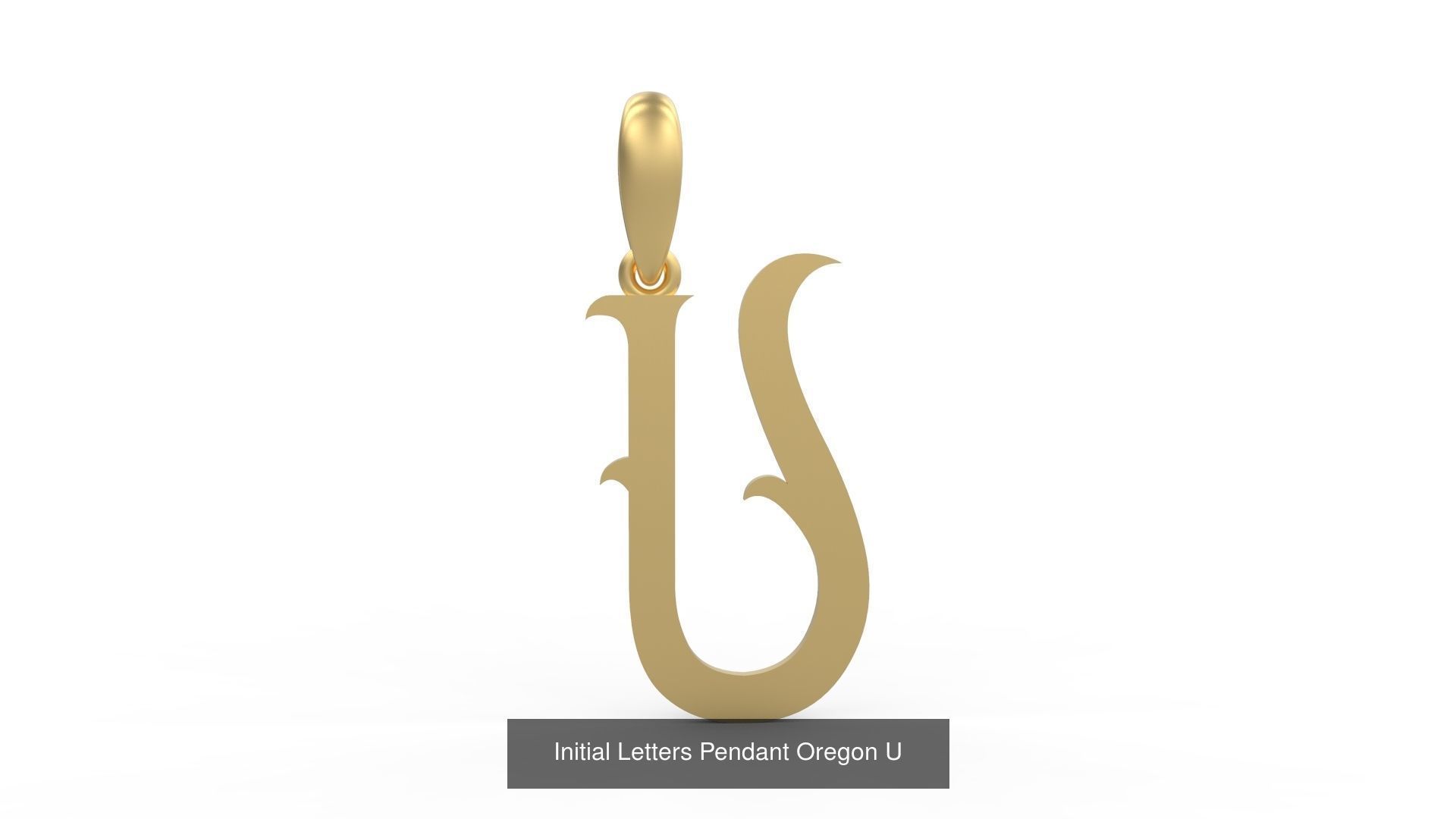 Initial Letters Pendant Alphabets Oregon 3D Model Collection_23