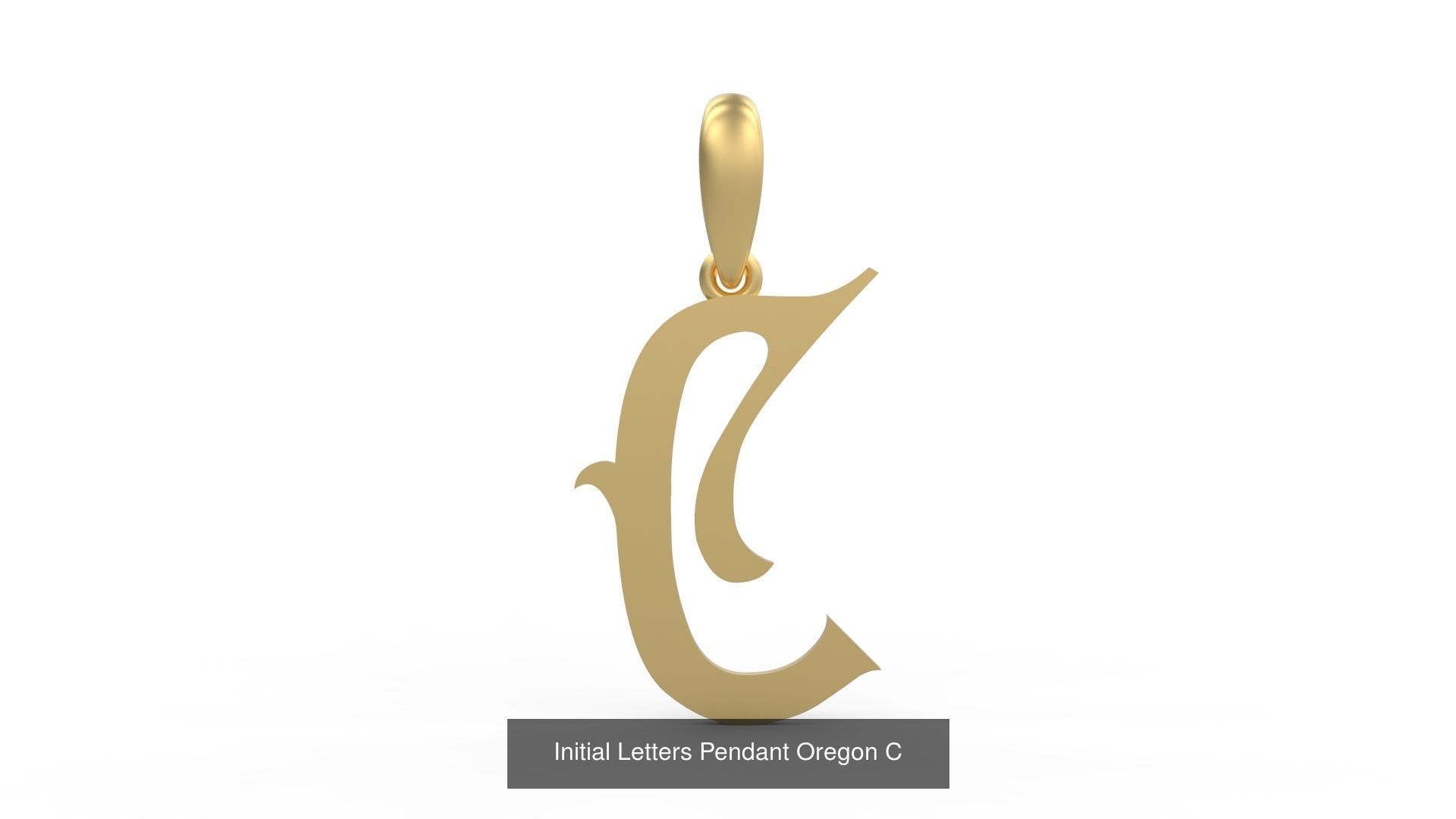 Initial Letters Pendant Alphabets Oregon 3D Model Collection_5