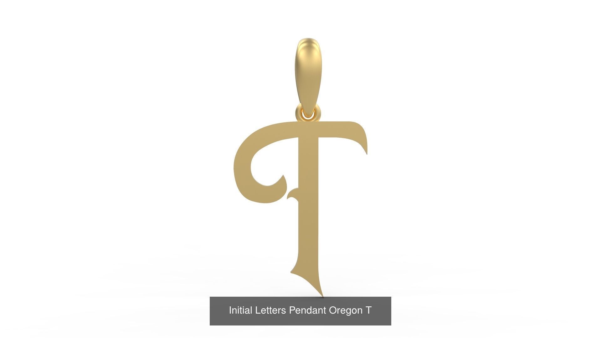 Initial Letters Pendant Alphabets Oregon 3D Model Collection_22