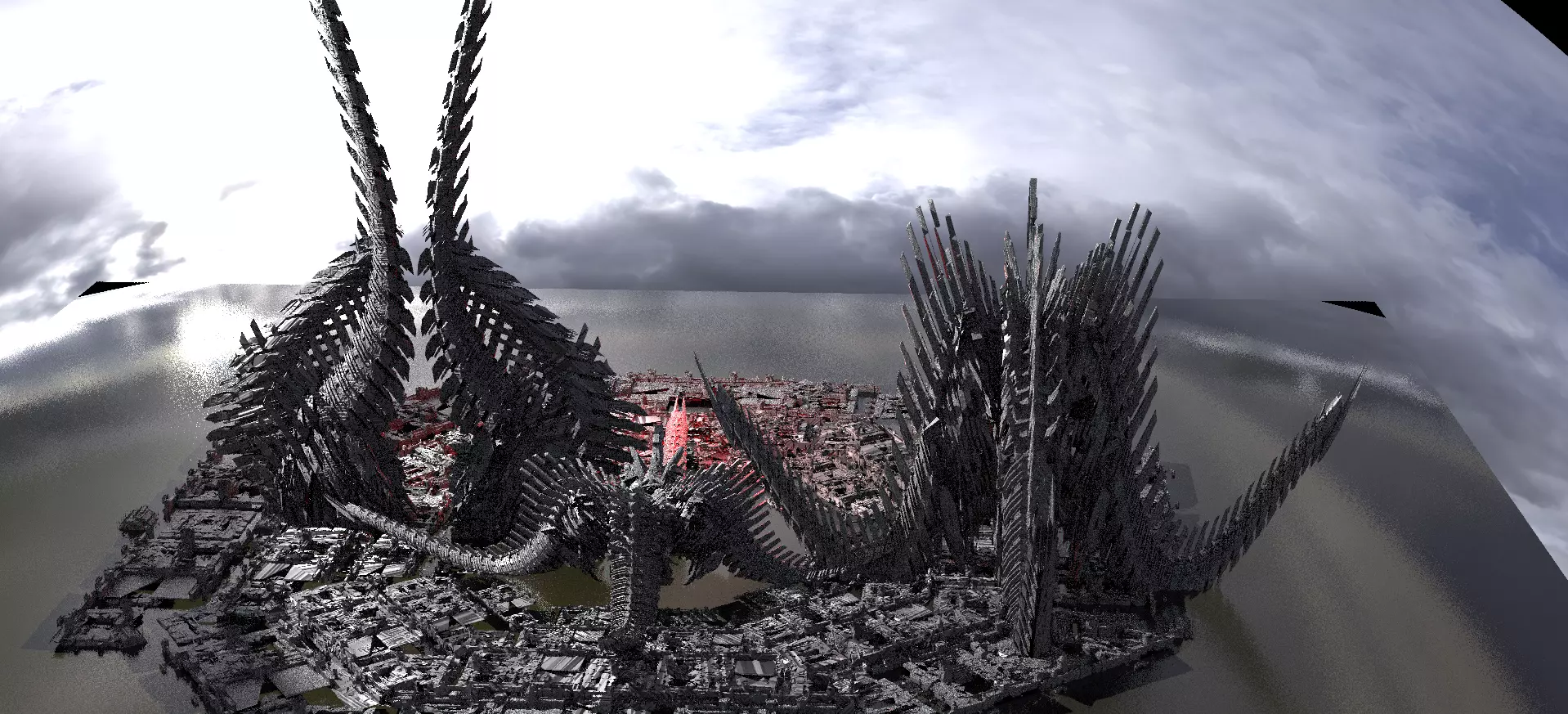 7 Dragon claw Tower Sci fi bone designs 3D 3D model_0