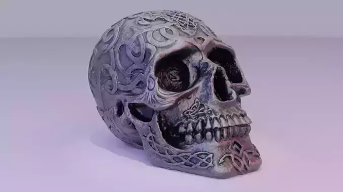 Celtic skull 01 high-poly