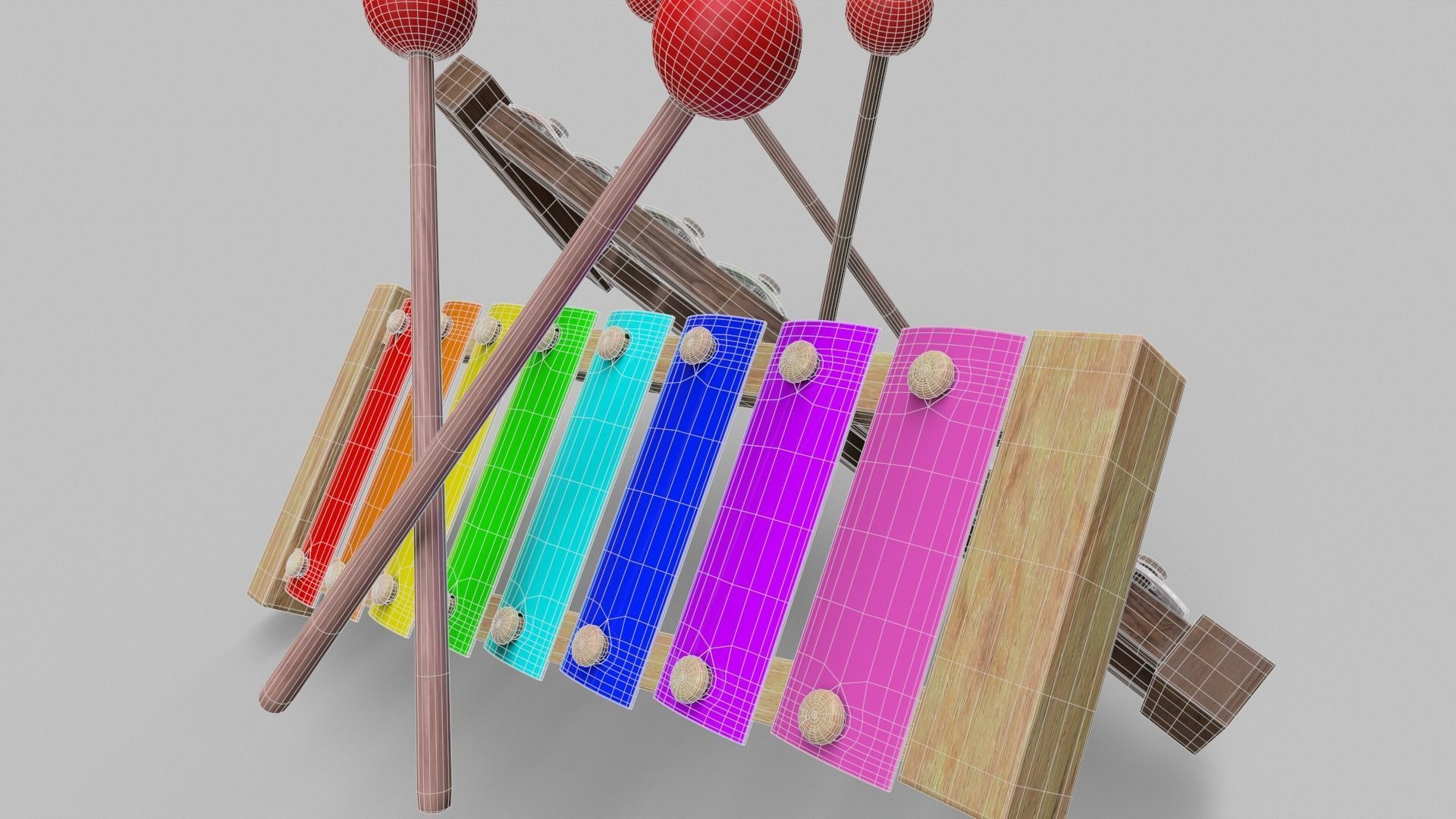 Xylophone 3D model_4