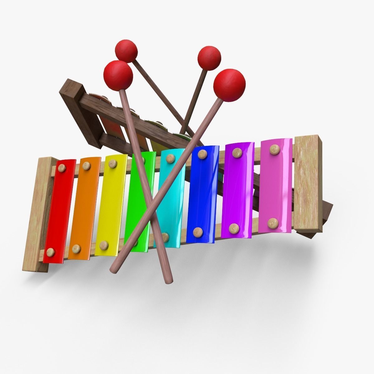 Xylophone 3D model_5