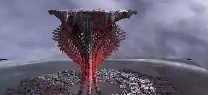 Dragon Bone Floating Mountain 3D model