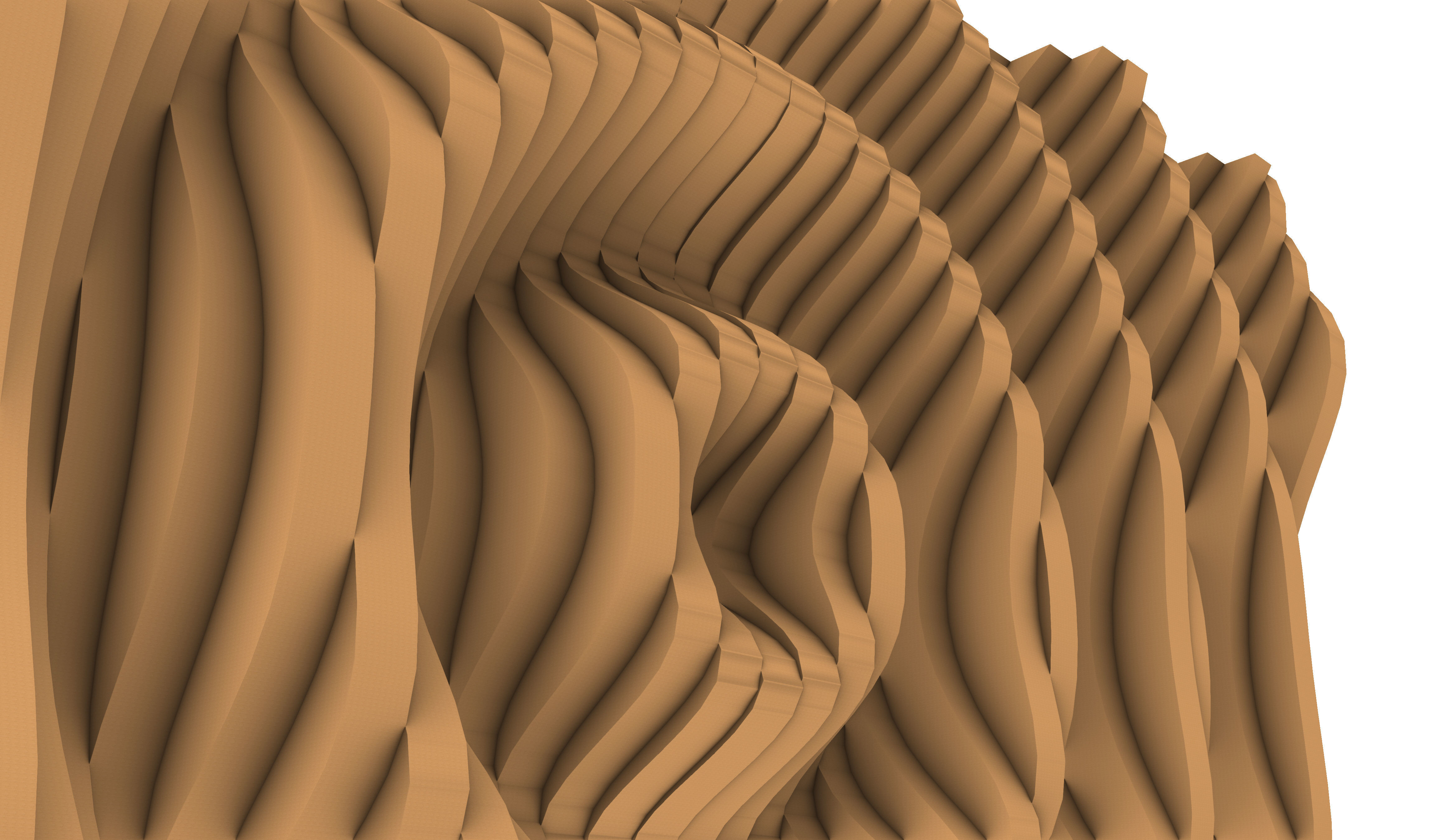 Parametric Wall Sine Pattern 3D model_15