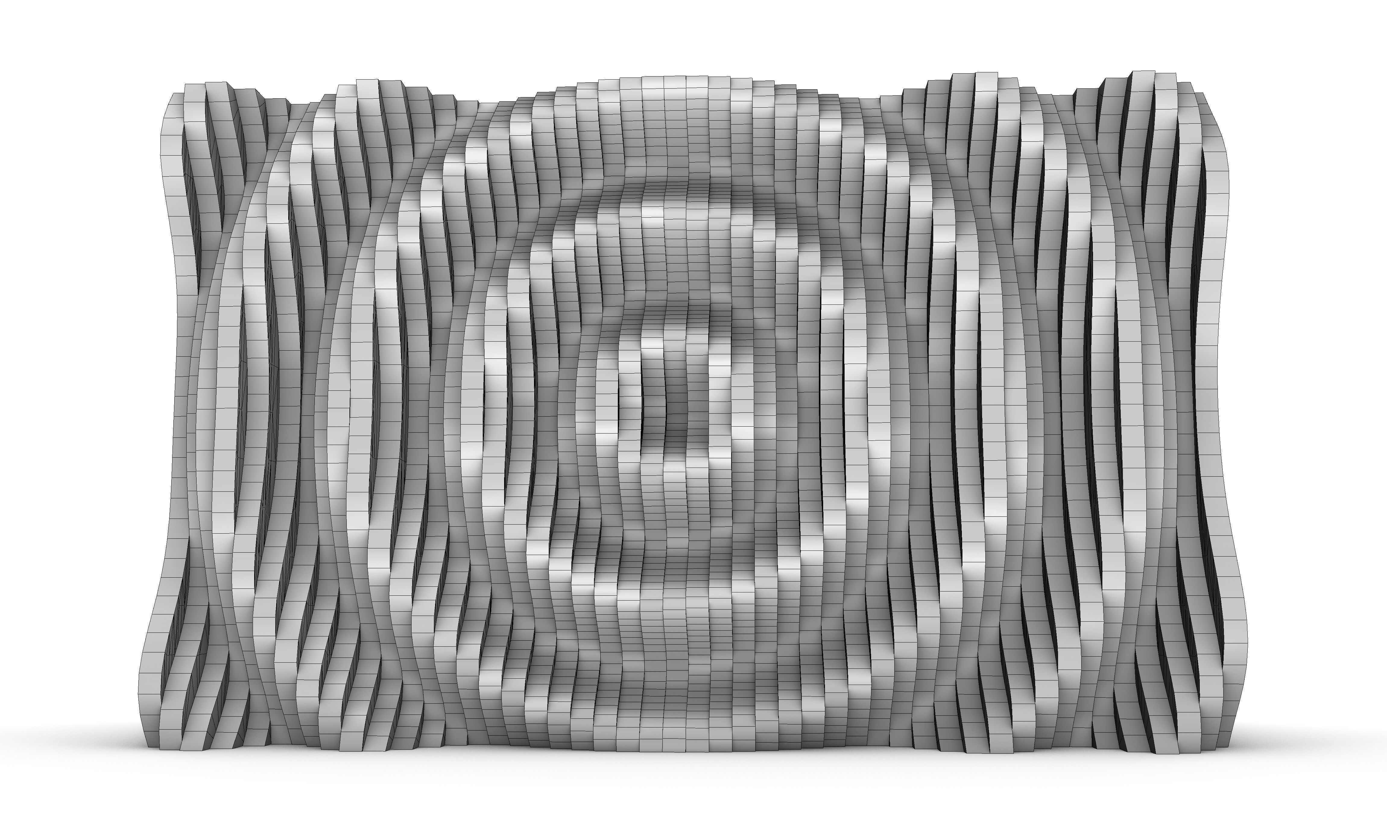 Parametric Wall Sine Pattern 3D model_14