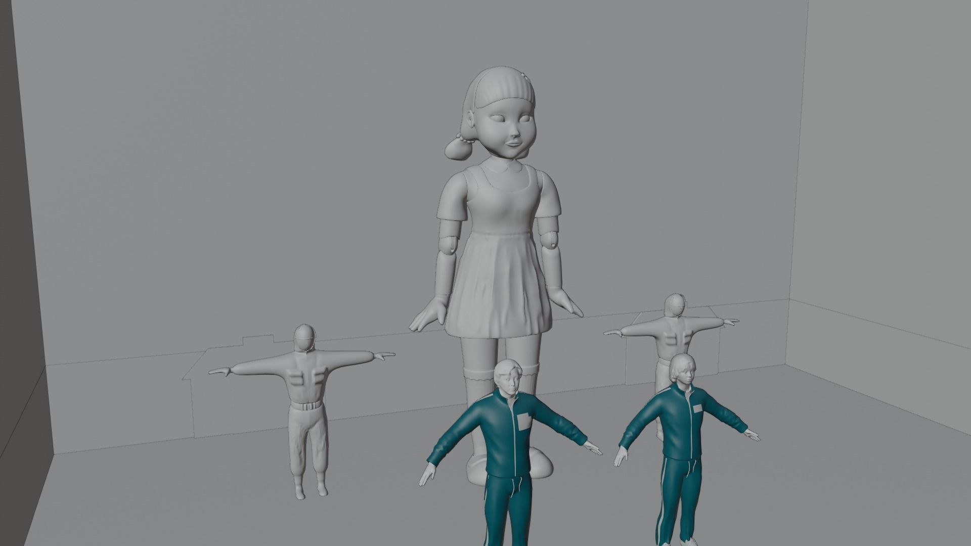 Squid Game Pack Low-poly 3D model_6