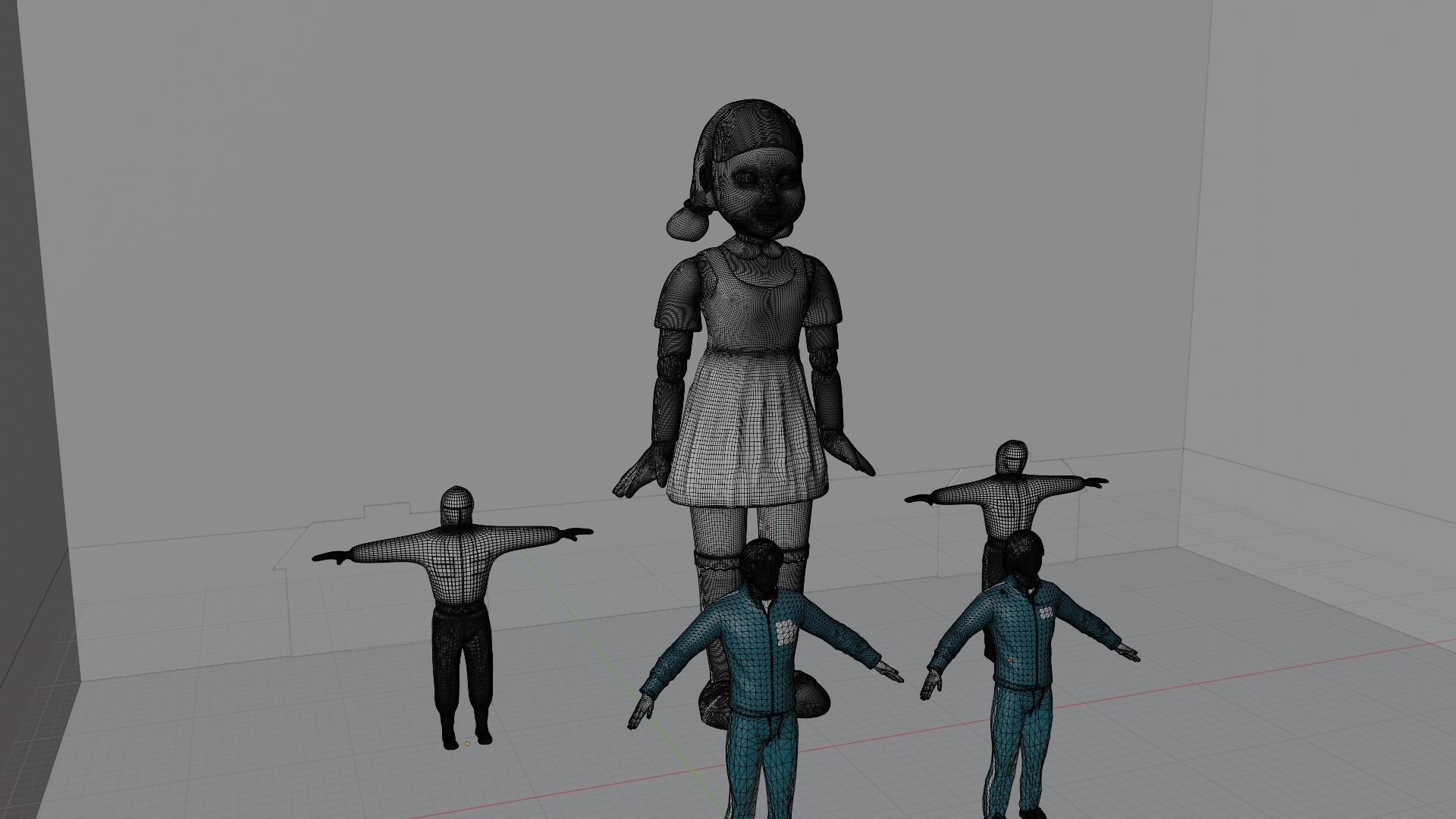 Squid Game Pack Low-poly 3D model_8