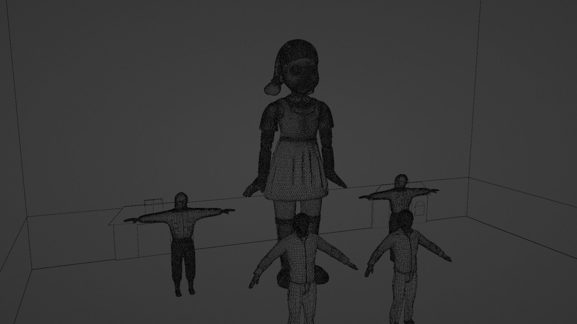 Squid Game Pack Low-poly 3D model_7