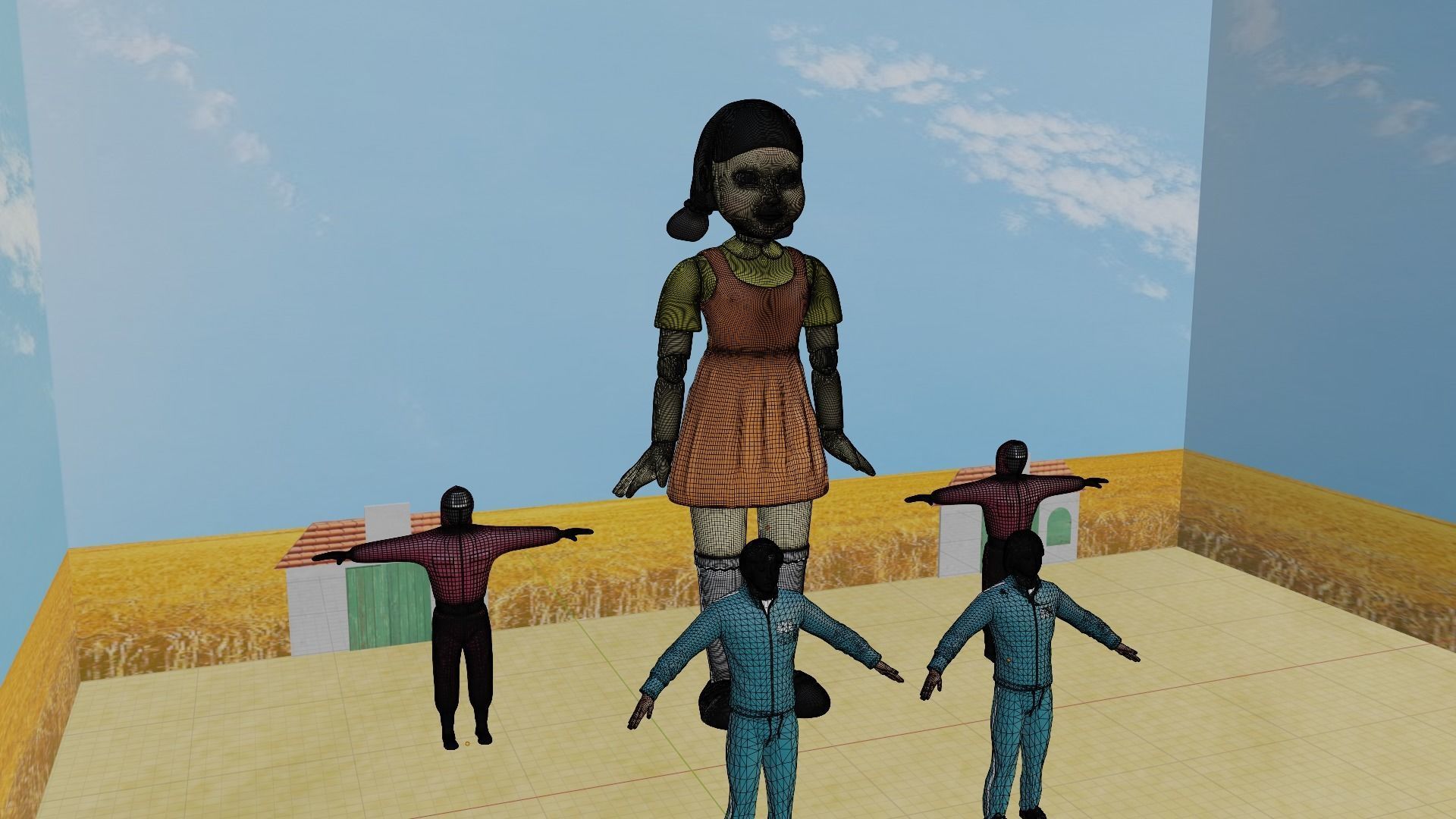 Squid Game Pack Low-poly 3D model_9