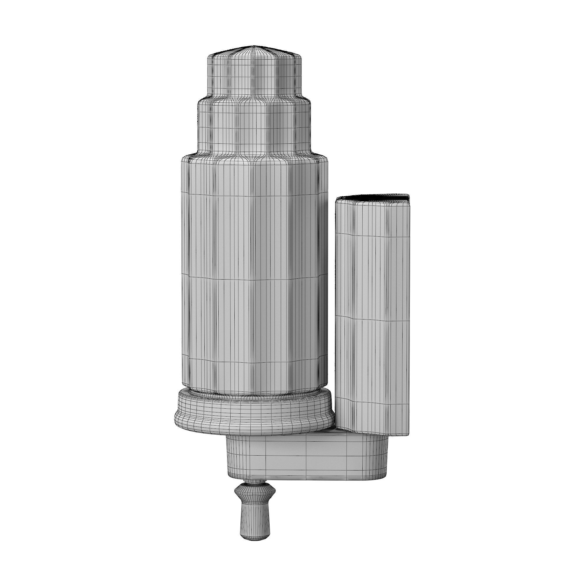 Echo Large Art Deco Porcelain Wall Sconce 3D model_5