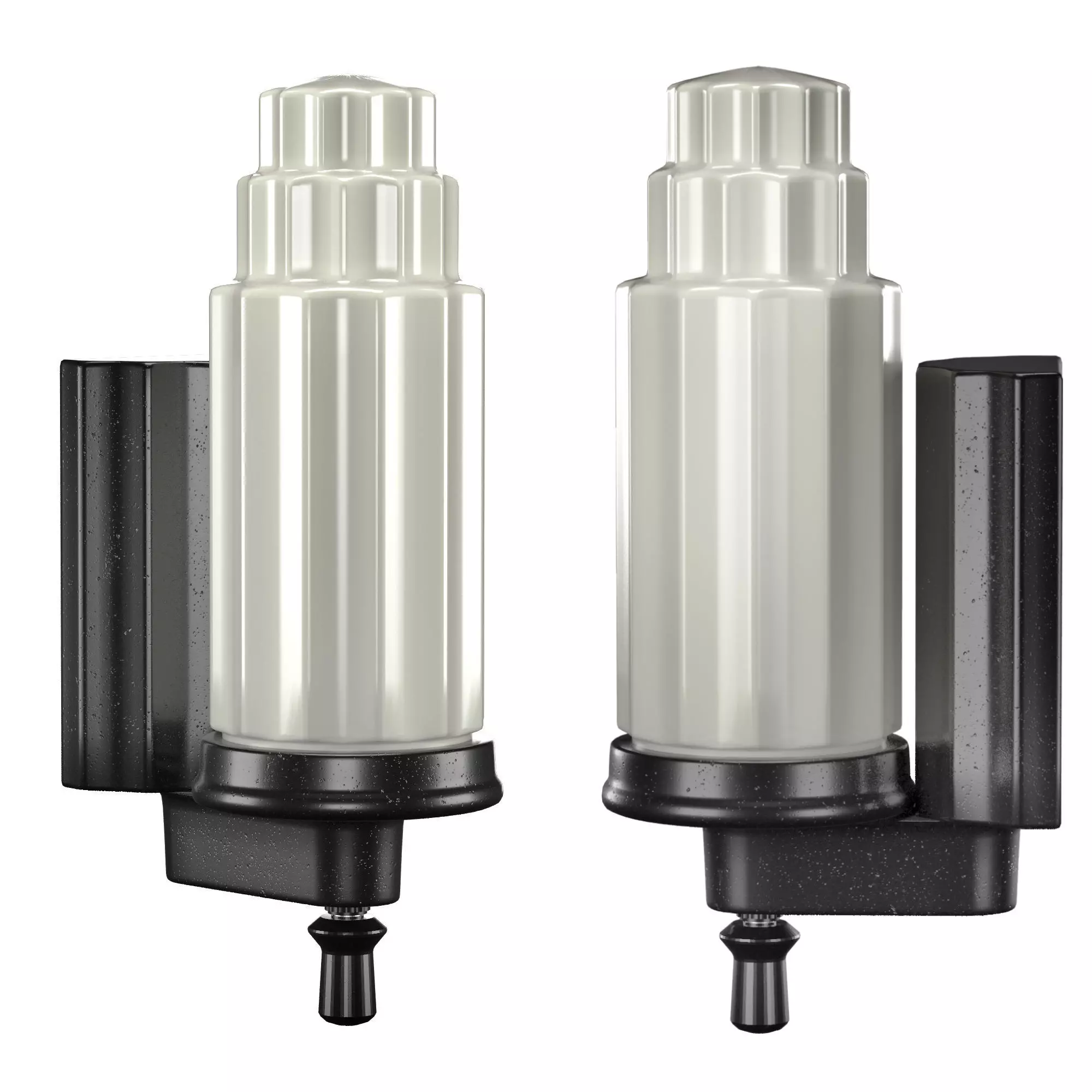 Echo Large Art Deco Porcelain Wall Sconce 3D model_0