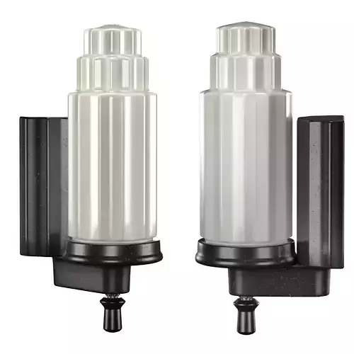 Echo Large Art Deco Porcelain Wall Sconce 3D model