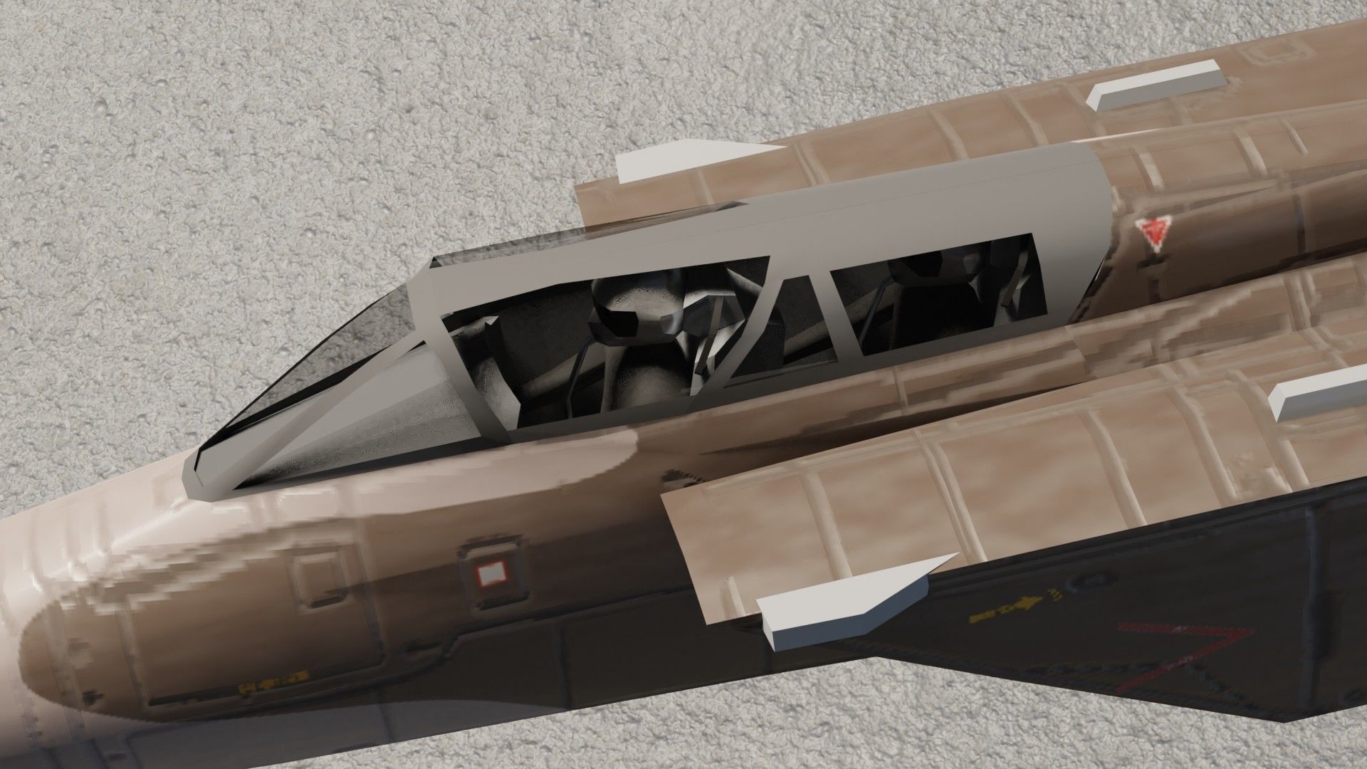 MIG-31 Foxhound jet fighter Low-poly 3D model_14