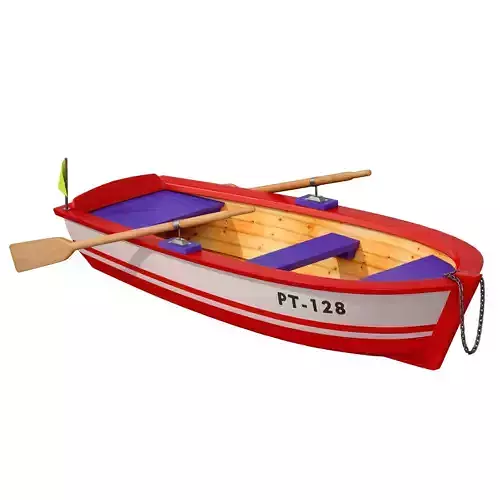 Wooden rowing boat