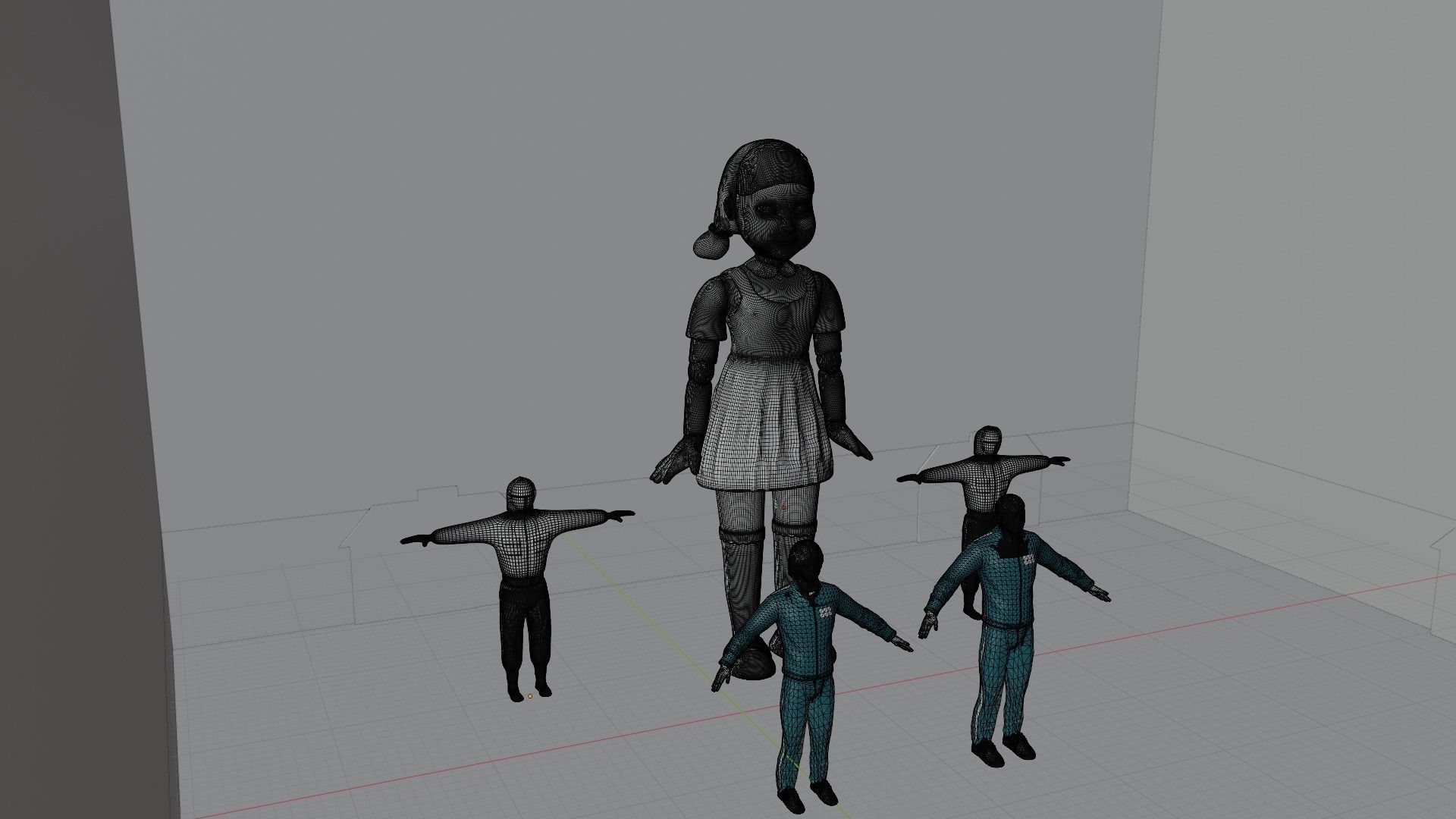 Squid Game Pack Low-poly 3D model_8