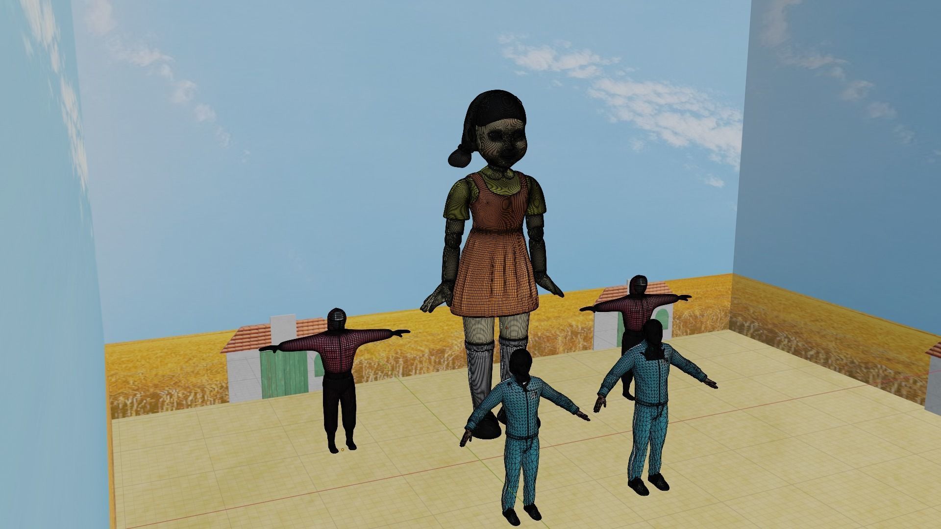 Squid Game Pack Low-poly 3D model_9