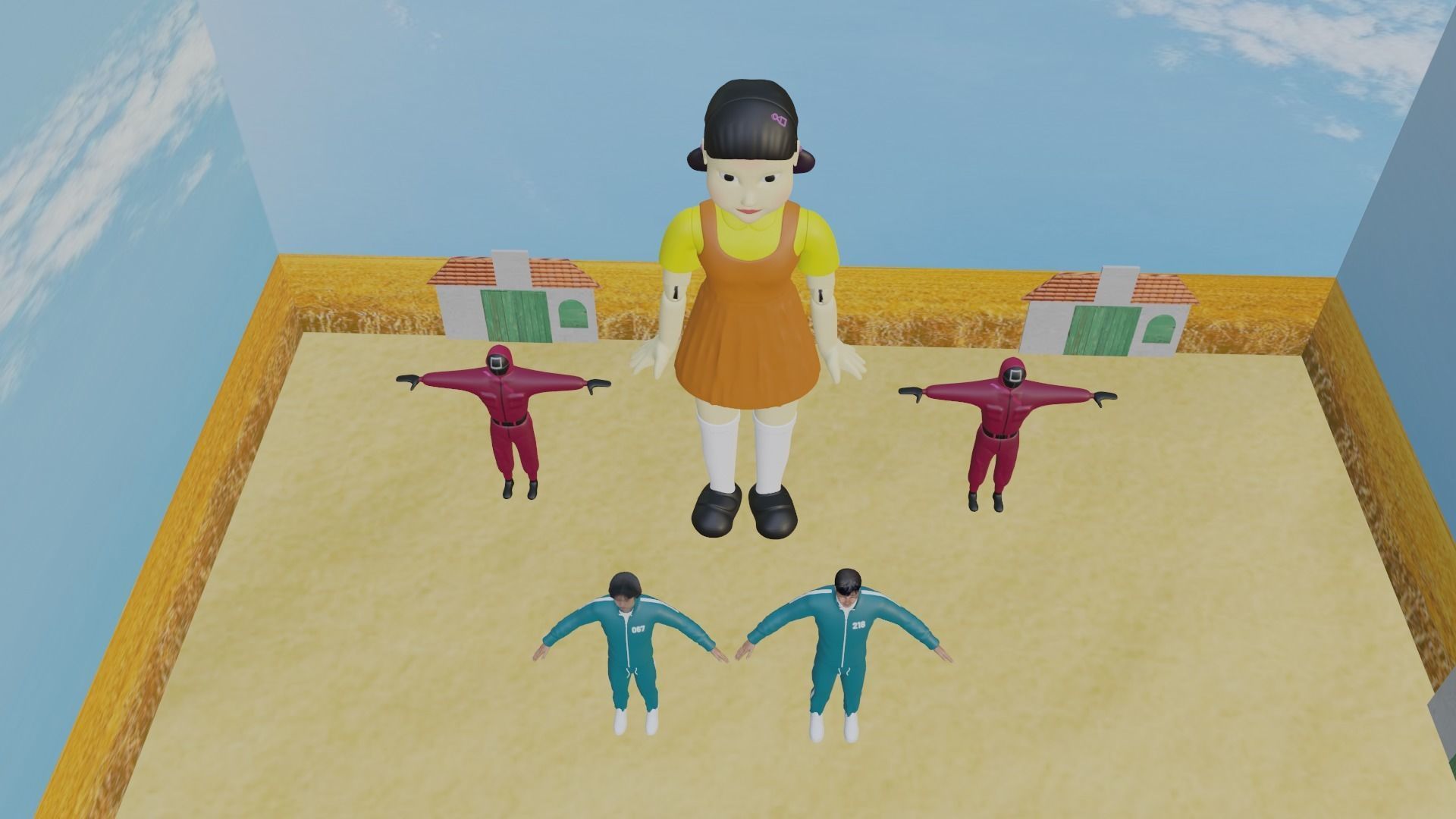 Squid Game Pack Low-poly 3D model_3