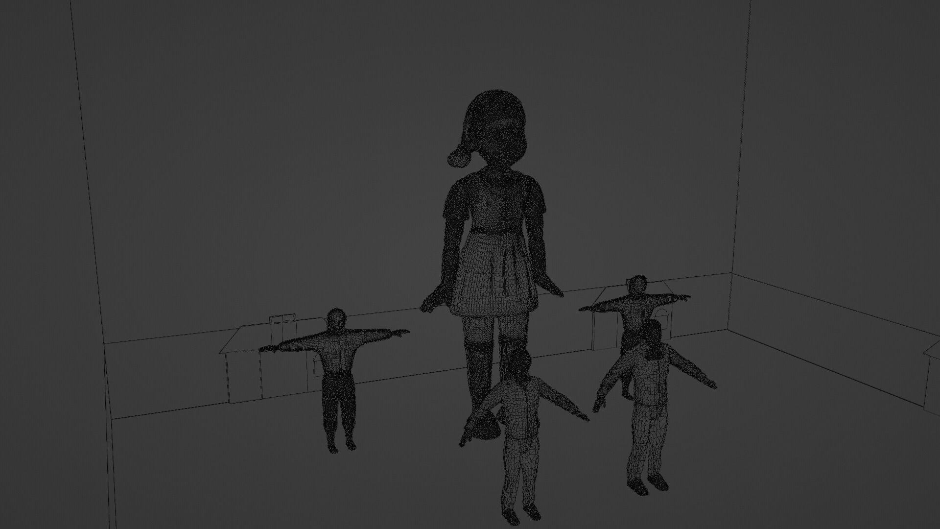 Squid Game Pack Low-poly 3D model_7