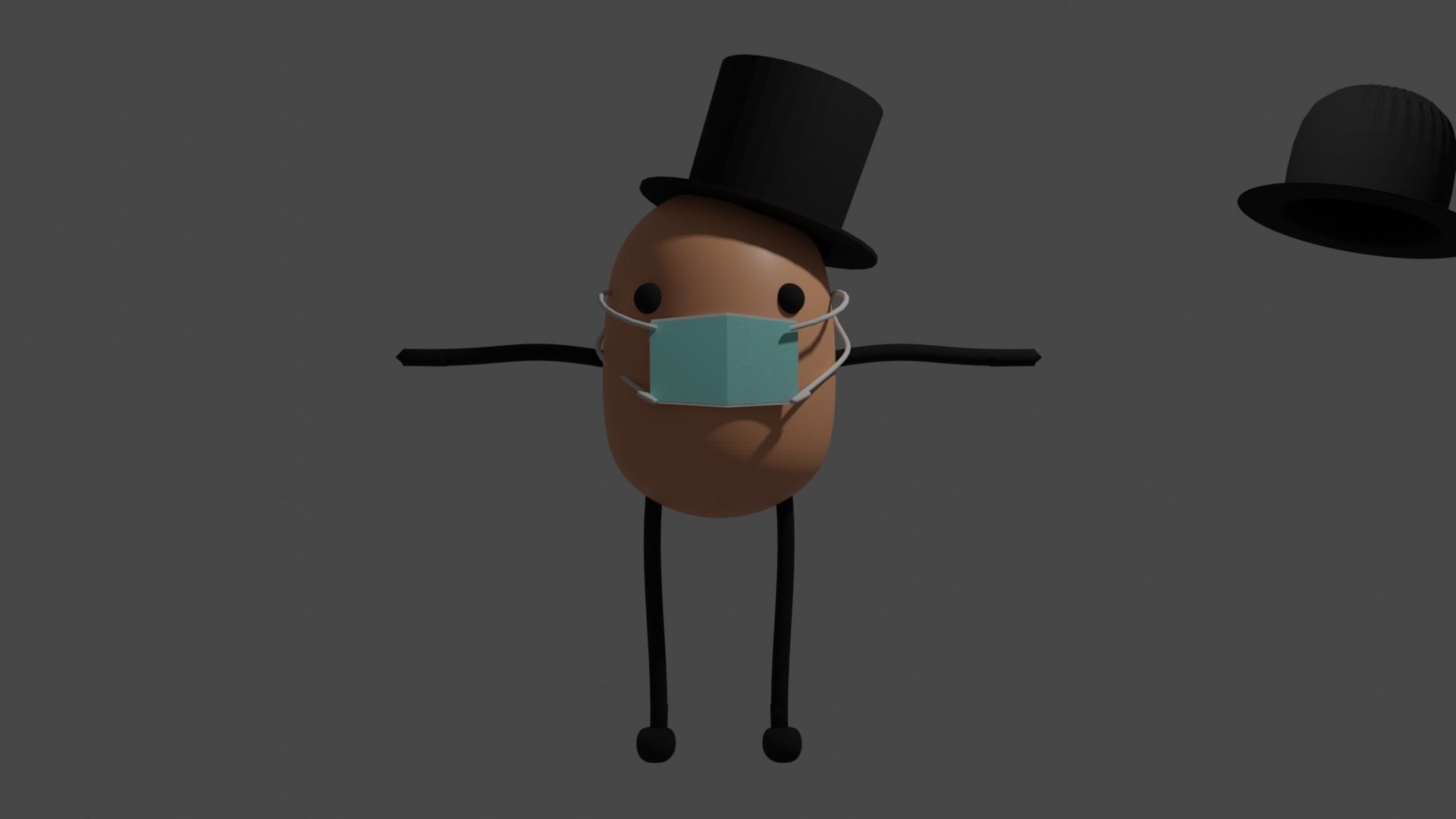 Cool man to games Free low-poly 3D model_4