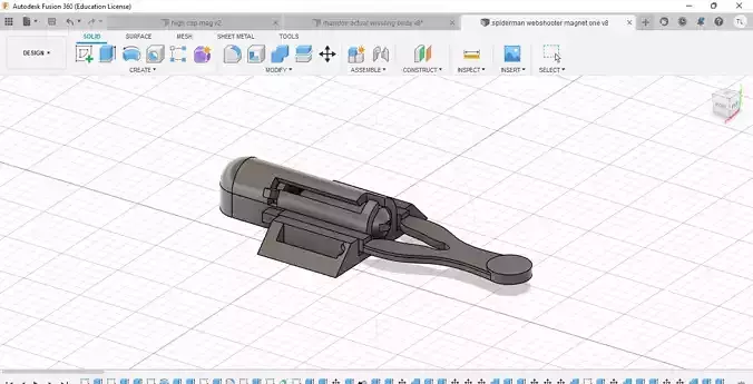 Spiderman Magnetic Webshooter 3d model for printing