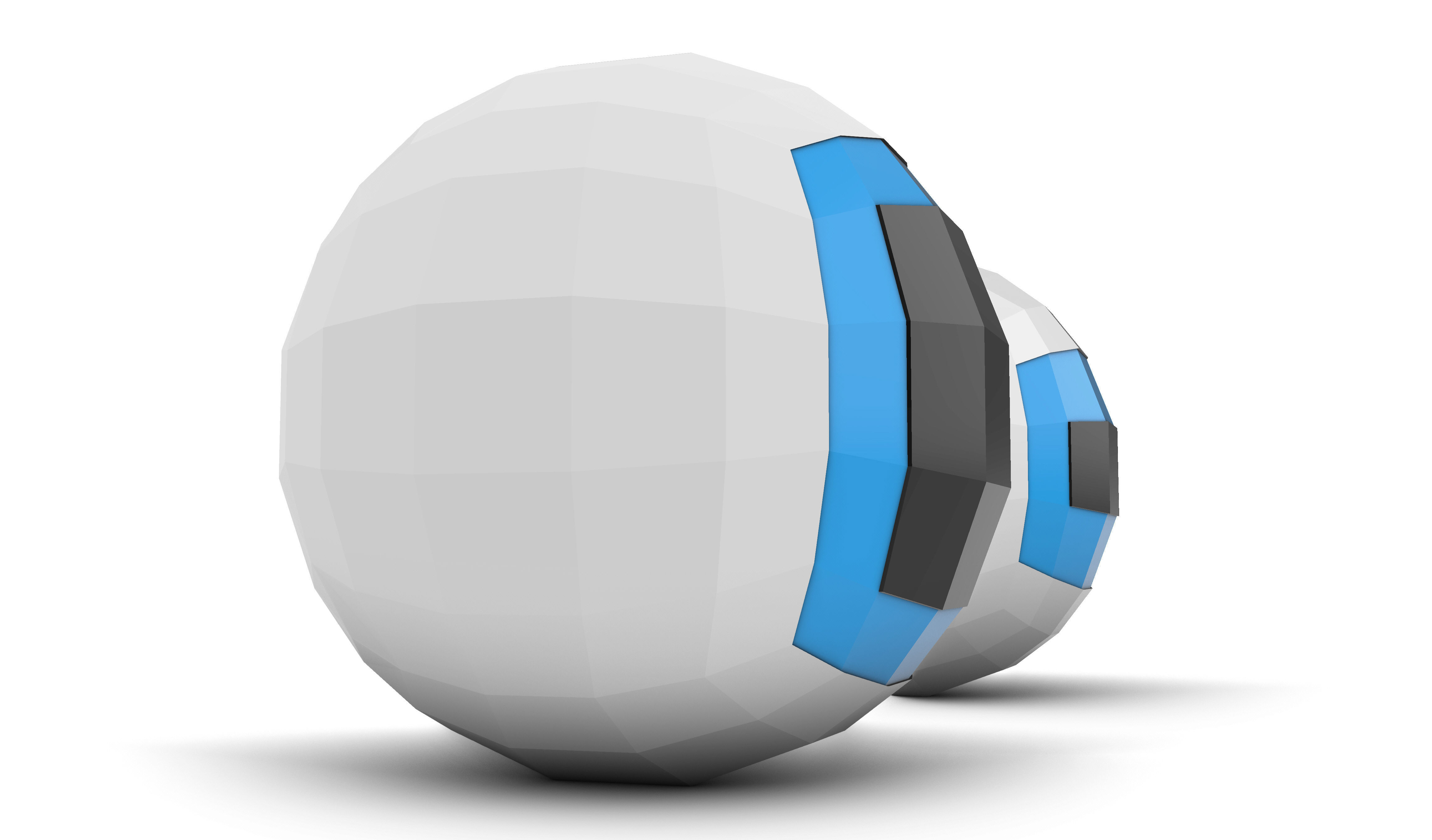 Polygonal Digital Eyes Low-poly 3D model_4