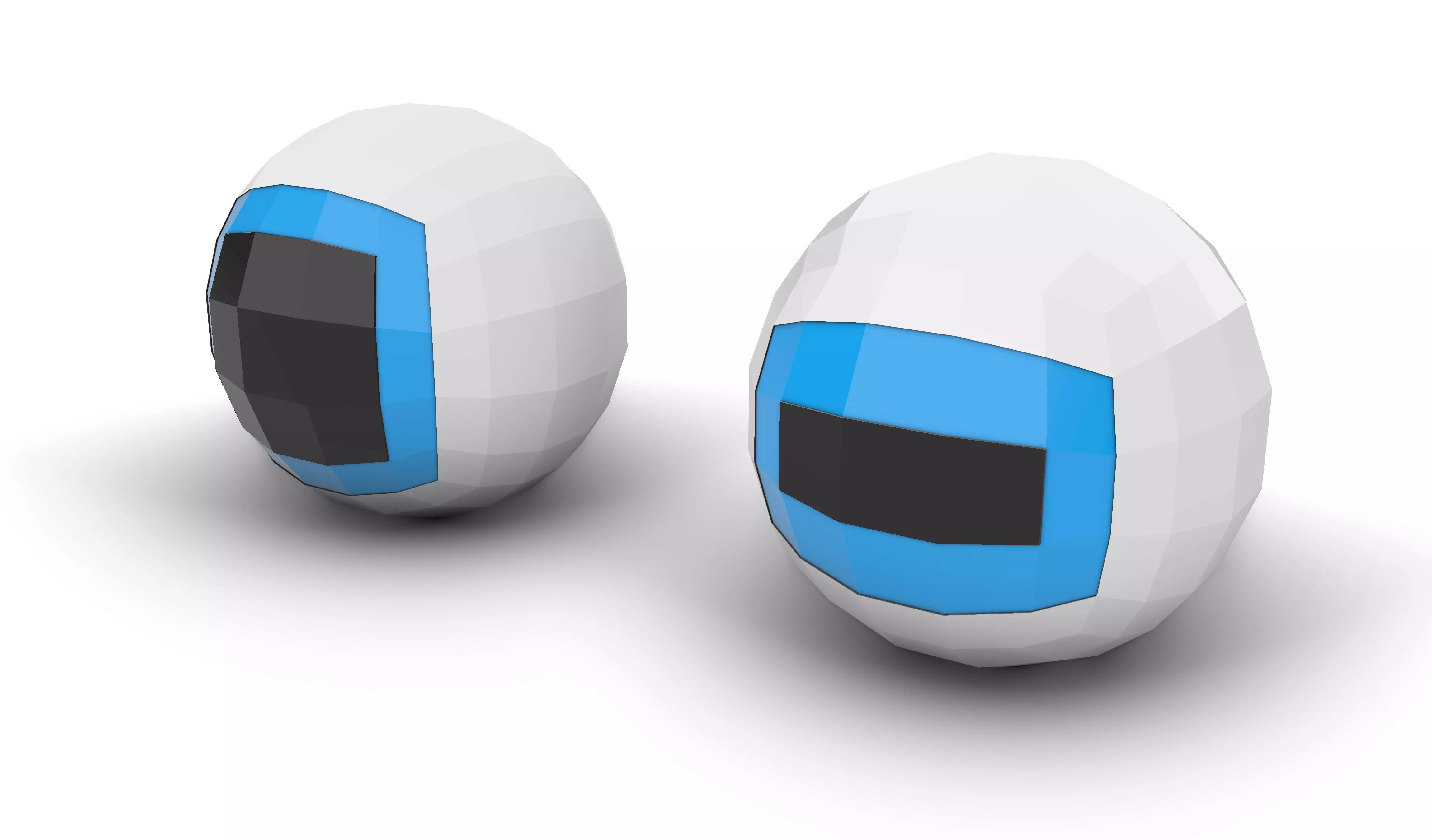 Polygonal Digital Eyes Low-poly 3D model_0