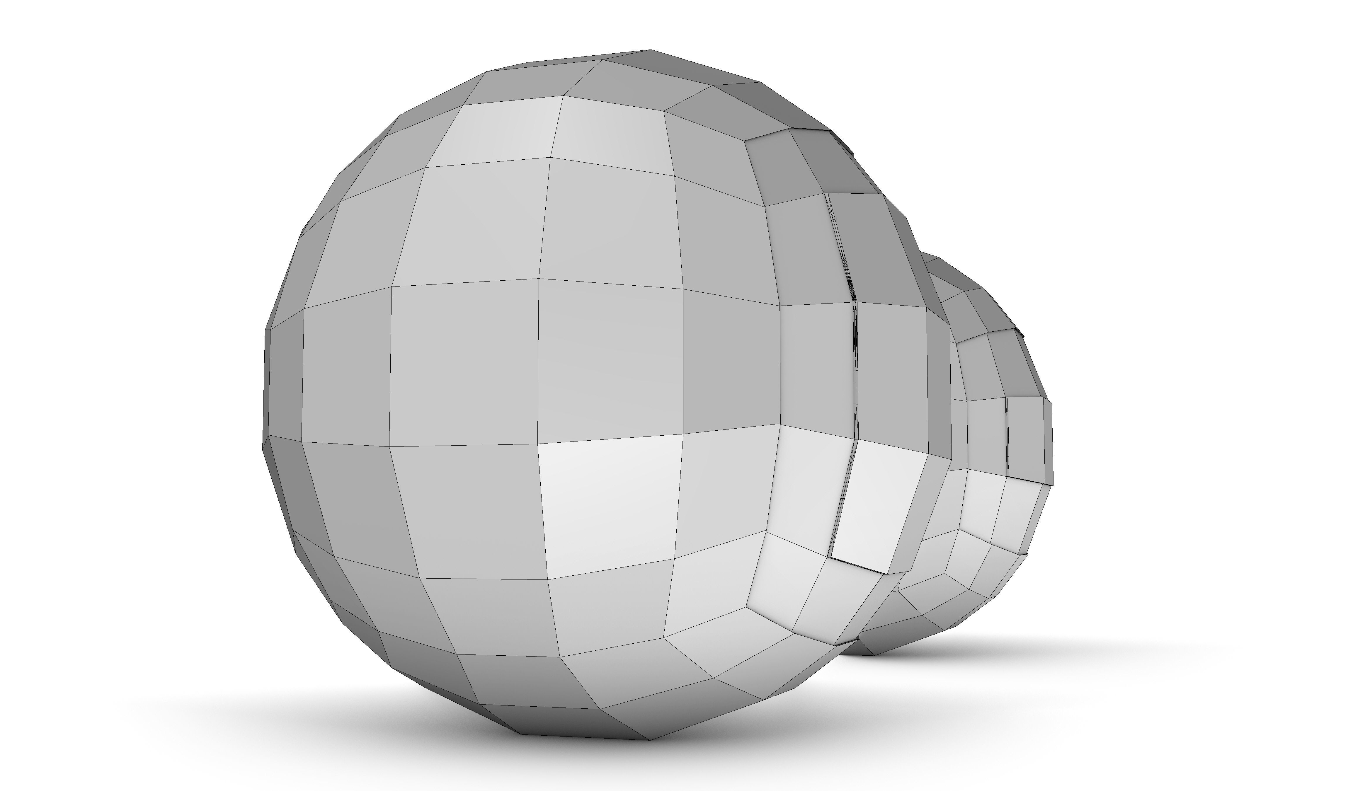 Polygonal Digital Eyes Low-poly 3D model_5