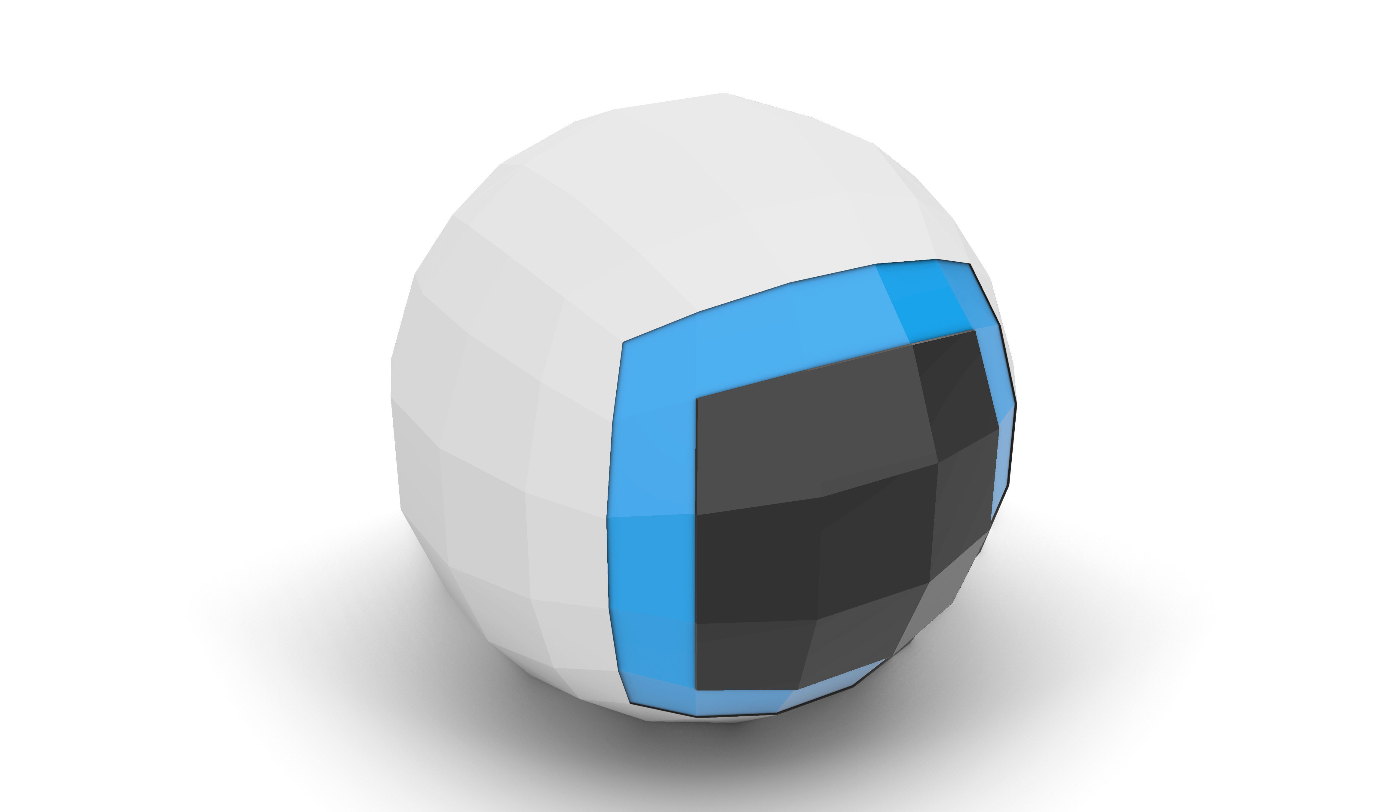 Polygonal Digital Eyes Low-poly 3D model_8