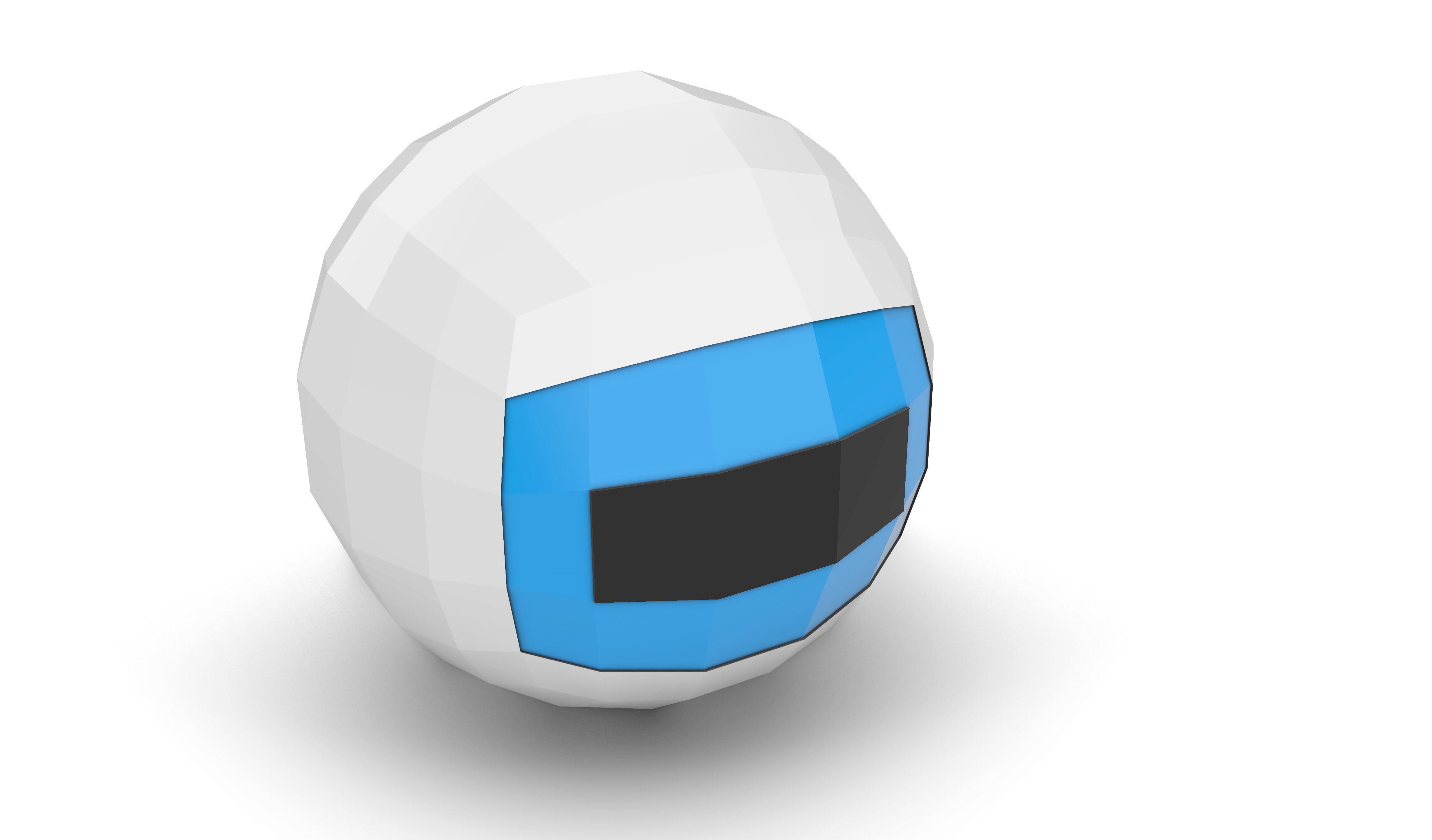 Polygonal Digital Eyes Low-poly 3D model_6