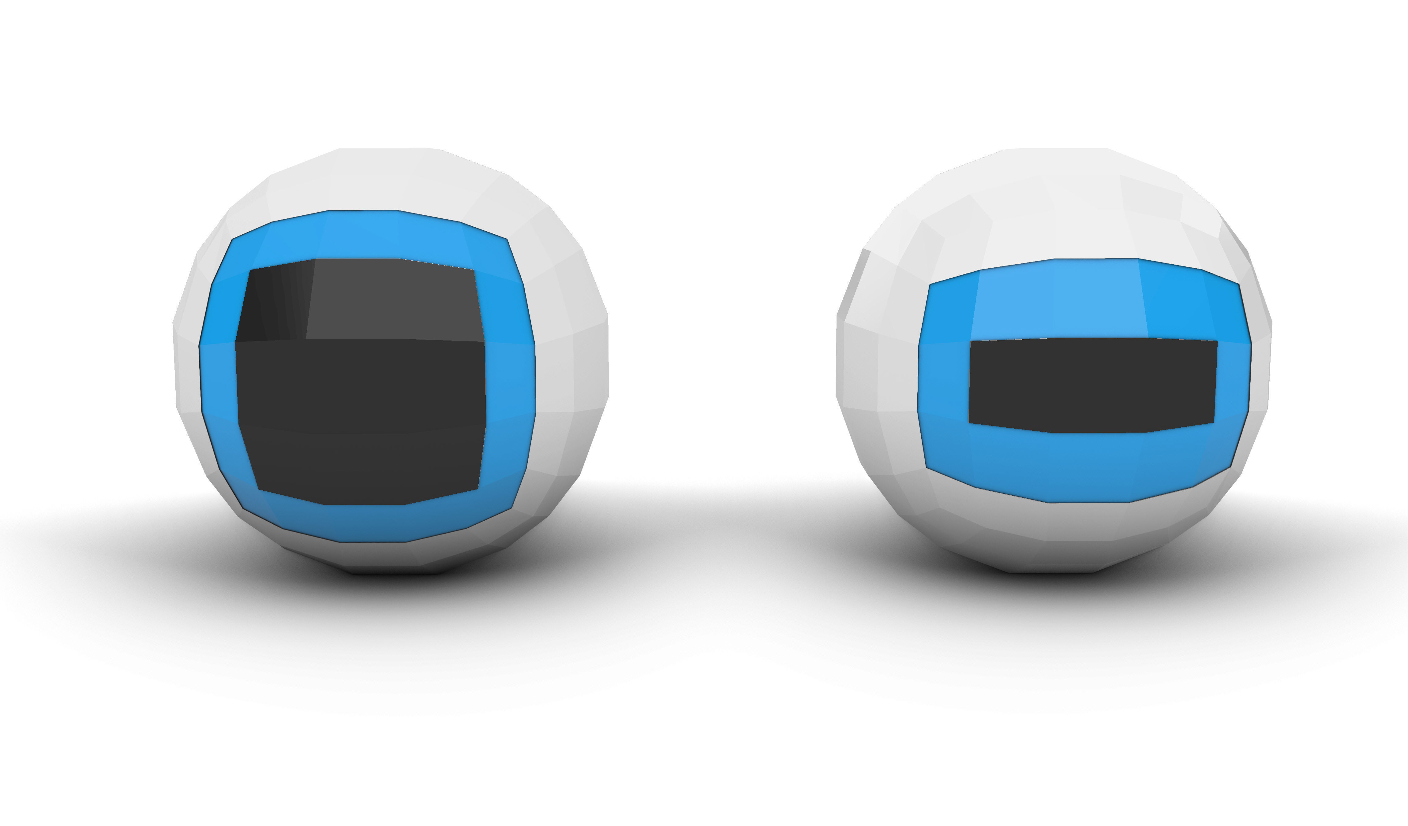 Polygonal Digital Eyes Low-poly 3D model_2