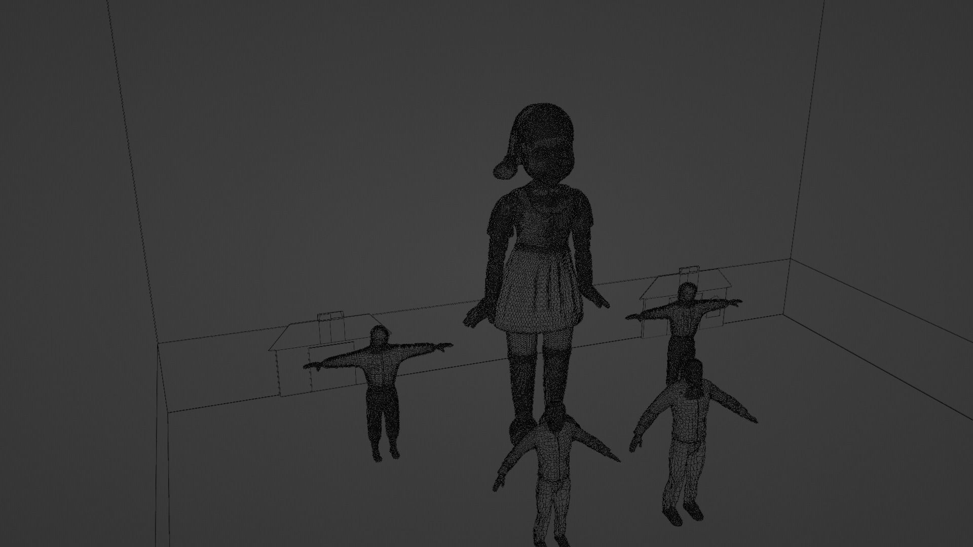 Squid Game Pack Low-poly 3D model_7