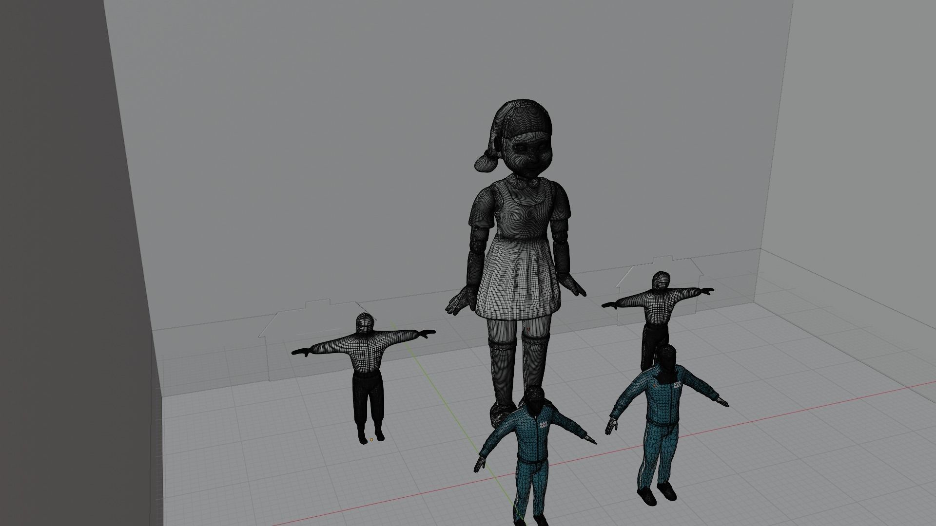 Squid Game Pack Low-poly 3D model_8