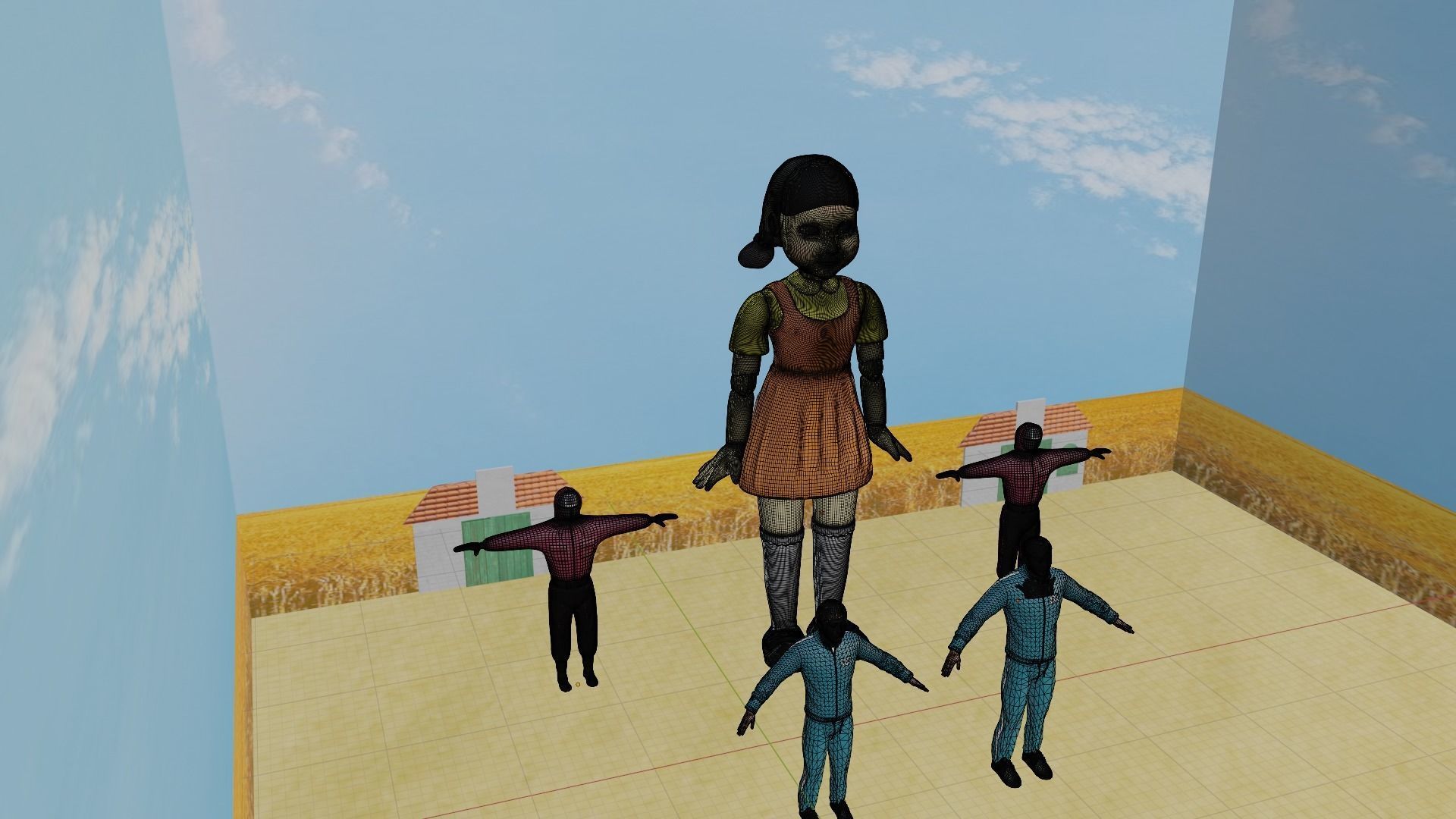 Squid Game Pack Low-poly 3D model_9