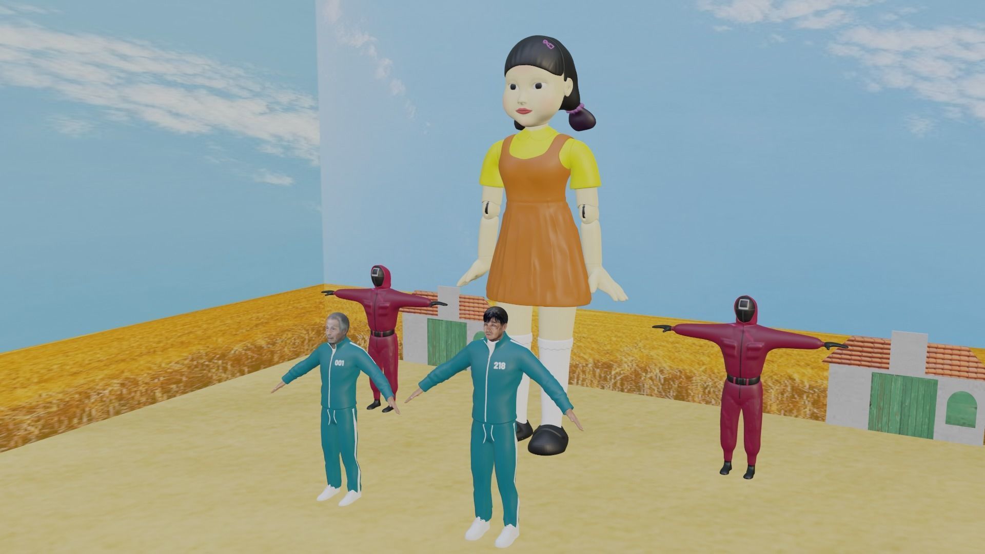 Squid Game Pack Low-poly 3D model_2