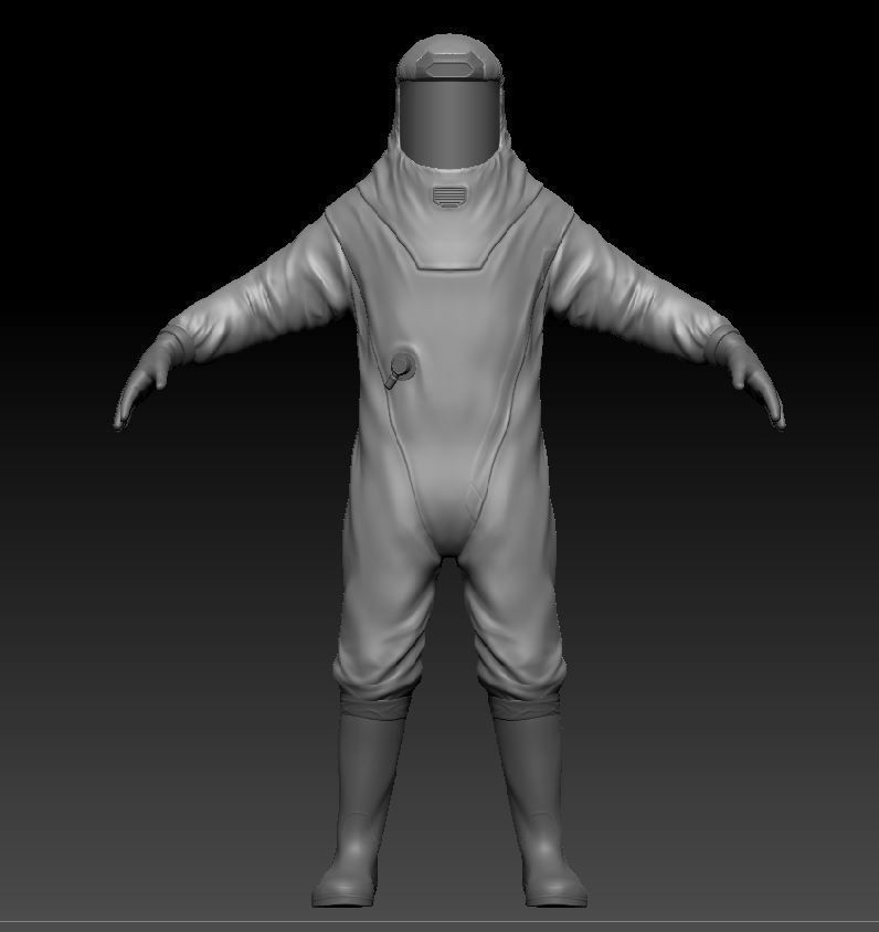 Biohazard protection suit 3D model_9