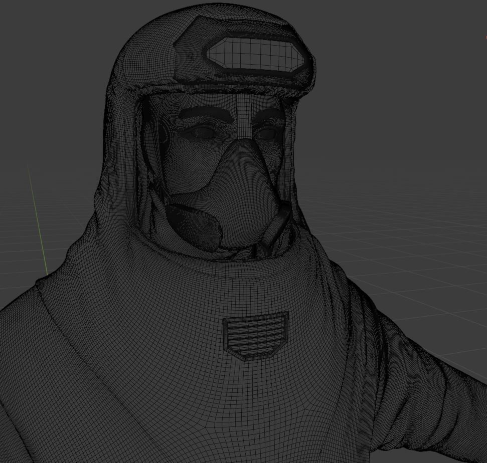Biohazard protection suit 3D model_15