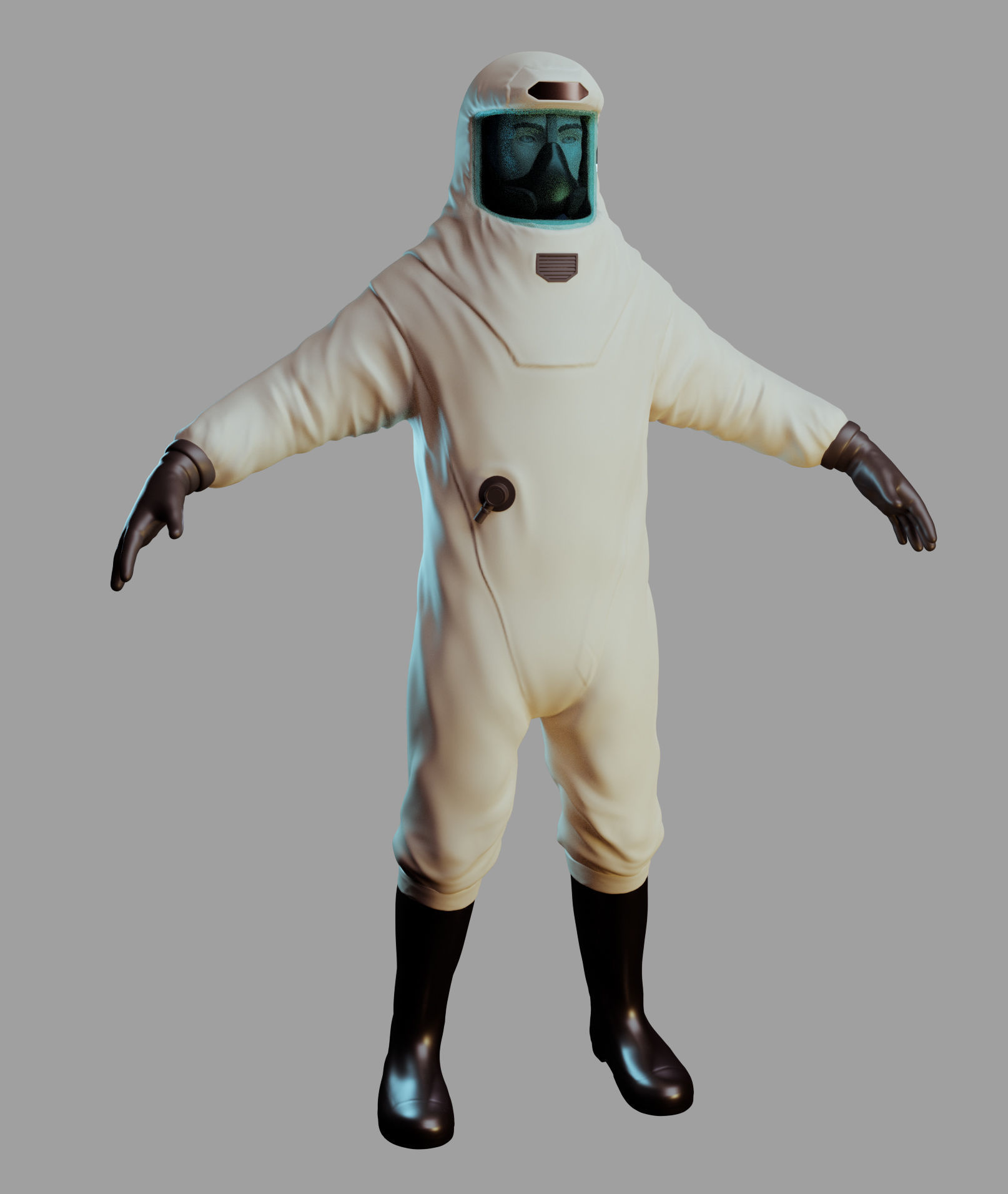 Biohazard protection suit 3D model_2