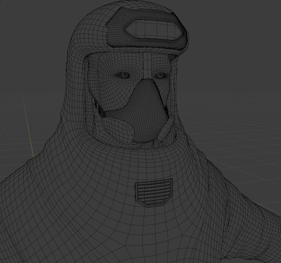 Biohazard protection suit 3D model_16