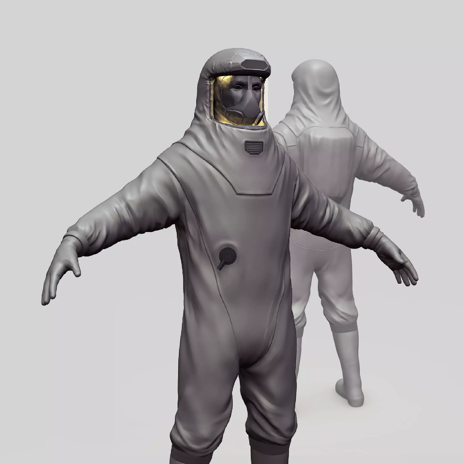 Biohazard protection suit 3D model_0