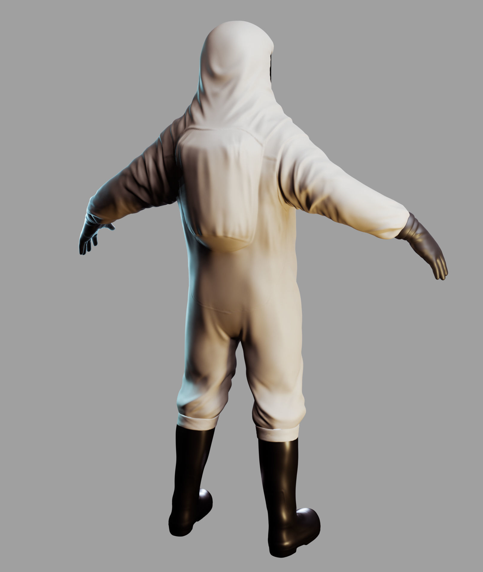 Biohazard protection suit 3D model_4