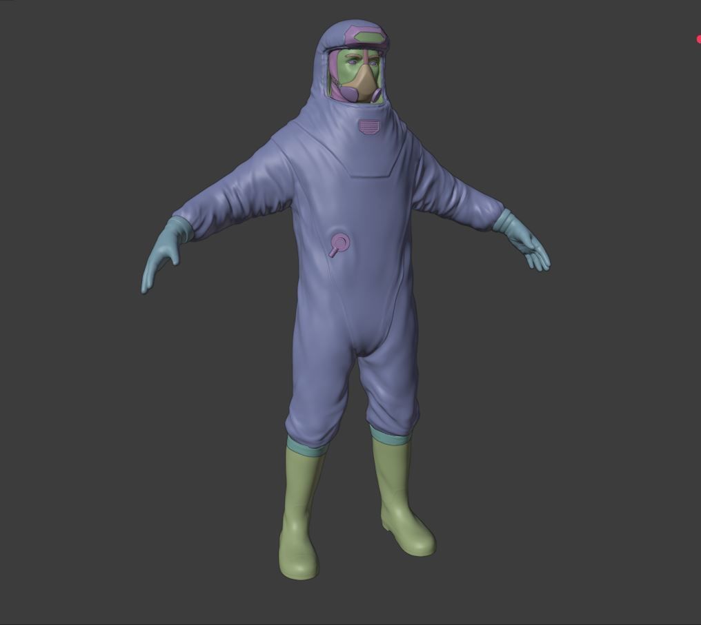 Biohazard protection suit 3D model_13