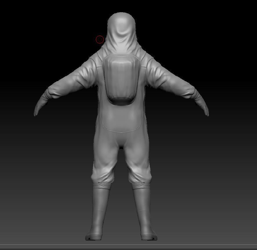 Biohazard protection suit 3D model_11