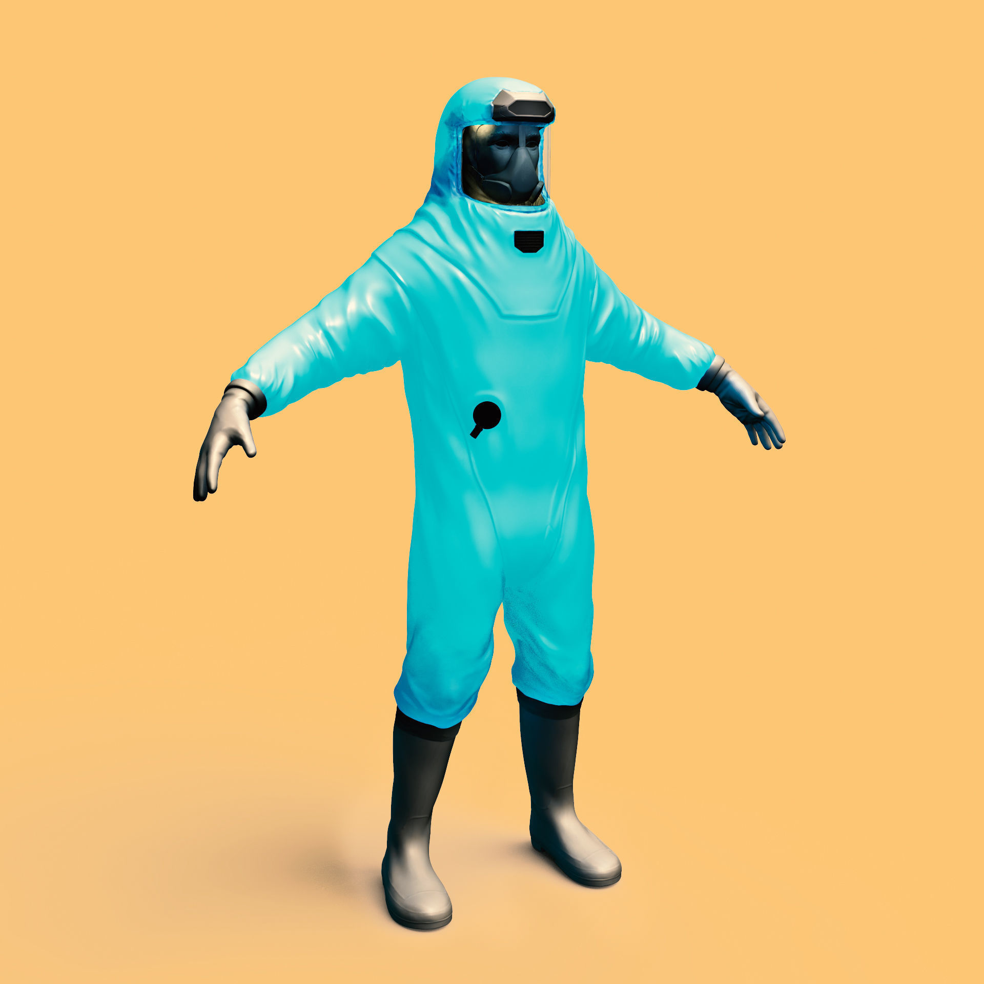 Biohazard protection suit 3D model_21